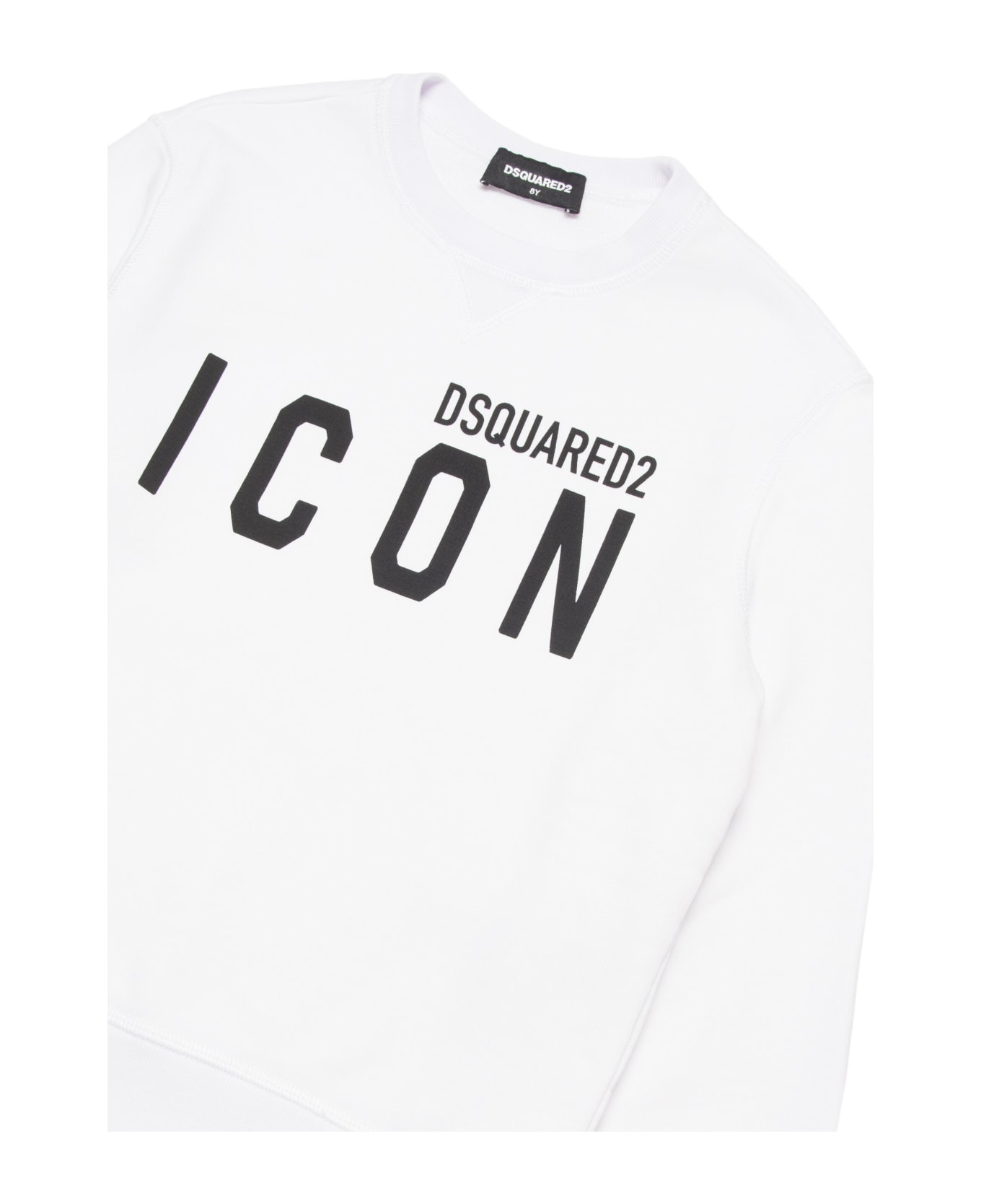 Dsquared2 D2s411u Relax-icon Sweat-shirt Dsquared Cotton Crew-neck Sweatshirt With Icon Logo - White
