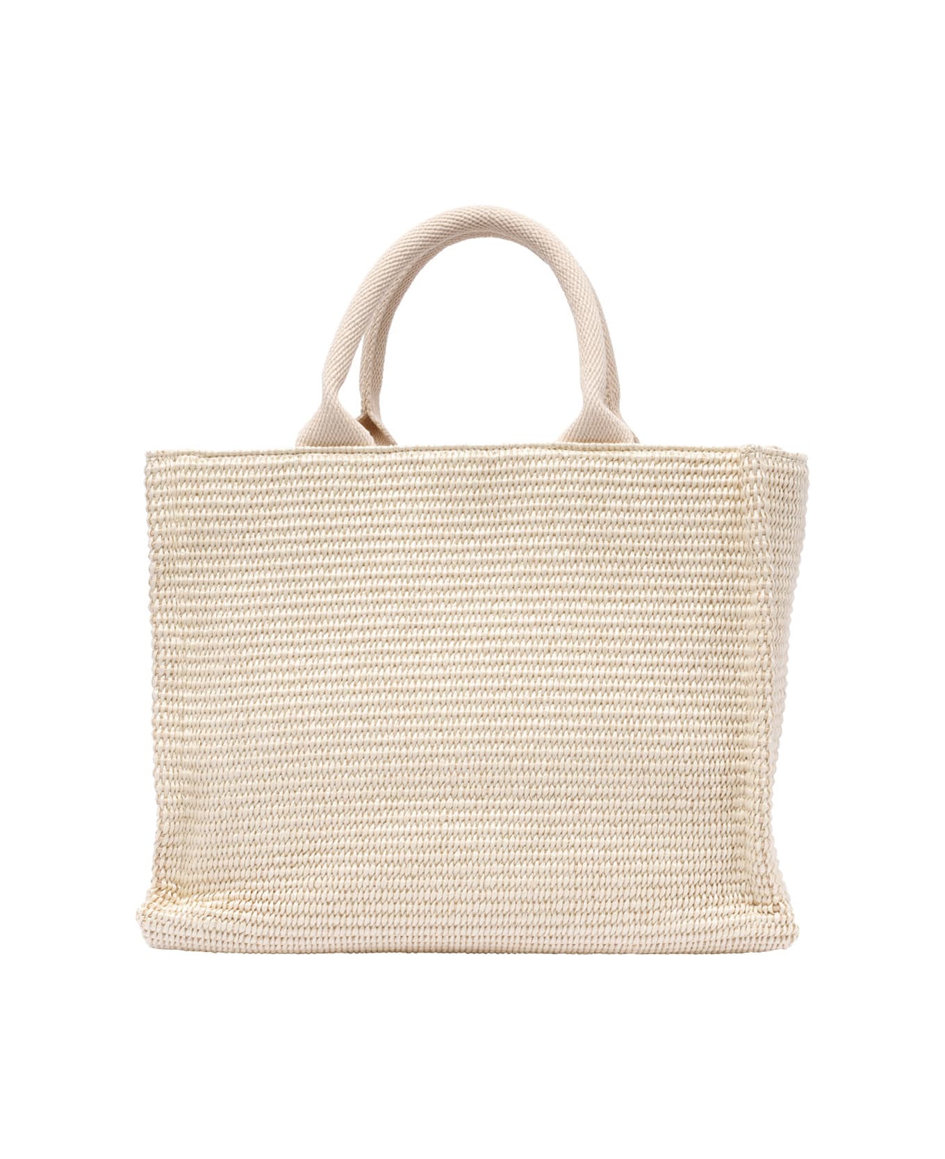 Marni Small Fabric Rafia Effect Shopping Bag - Beige