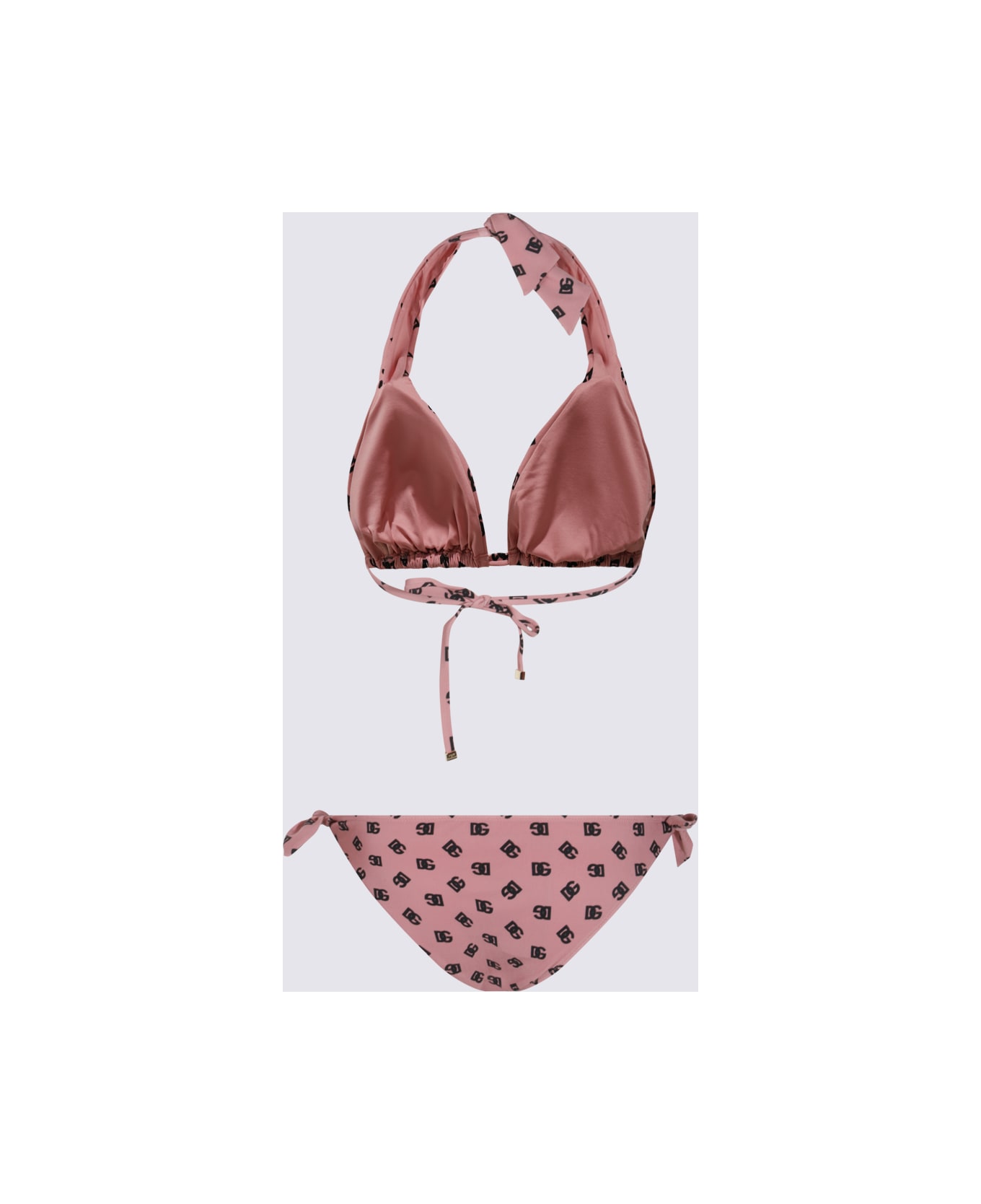 Dolce 
Gabbana Pink And Black Bikini Set - Multicolor