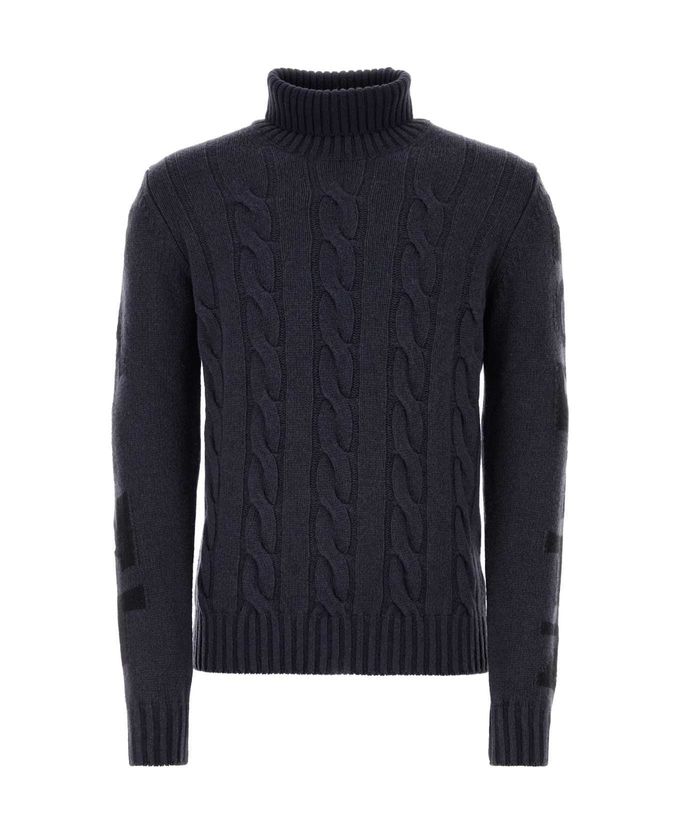 MC2 Saint Barth Dark Blue Wool Blend Fisherman Sweater - 00 ニットウェア