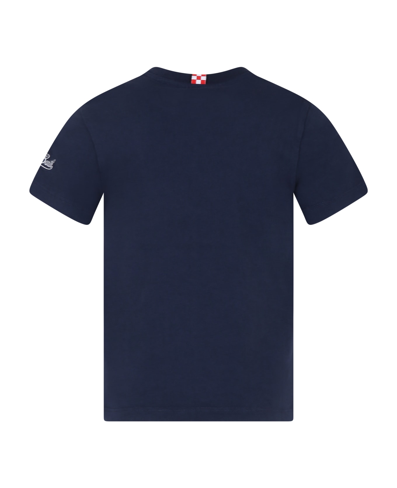 MC2 Saint Barth Blue T-shirt Forboy With Pelican Print And Logo - Blue