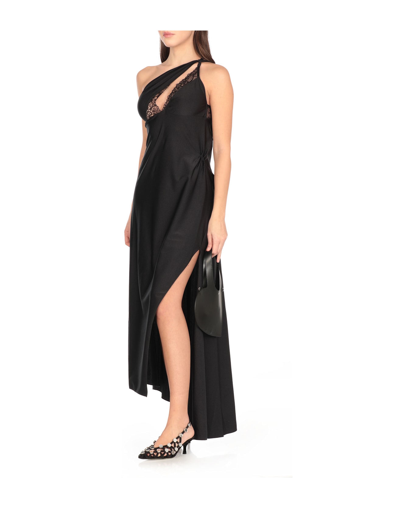 Coperni Asymmetric Long Dress - Black