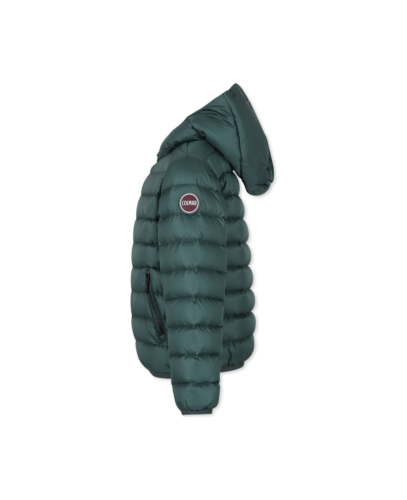 Colmar Green Down Jacket For Boy With Logo - Green
