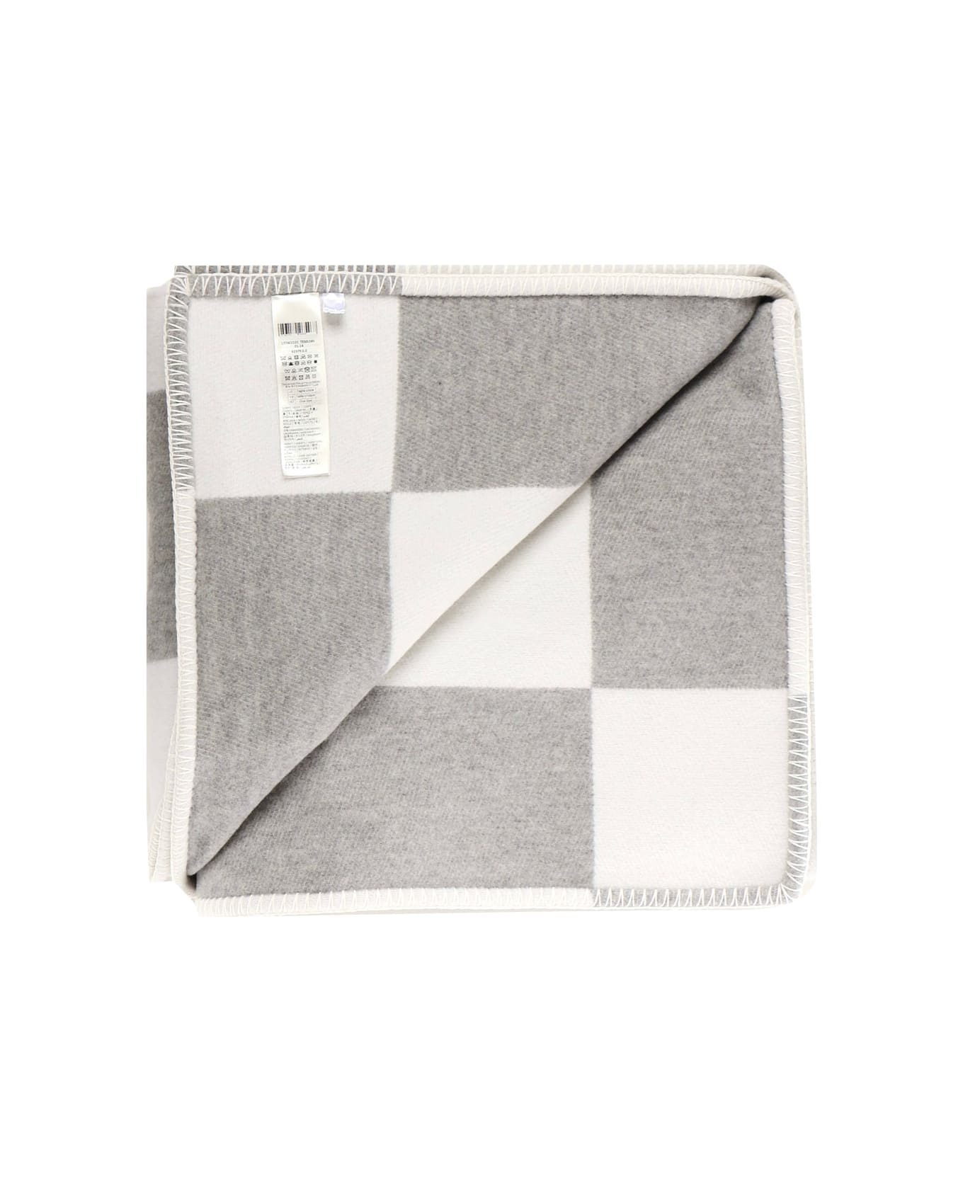 Eleventy Wool Throw - WHITE, GRAY