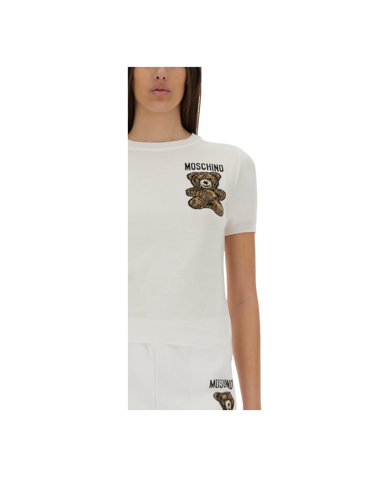 Moschino Teddy Bear Sweater - WHITE