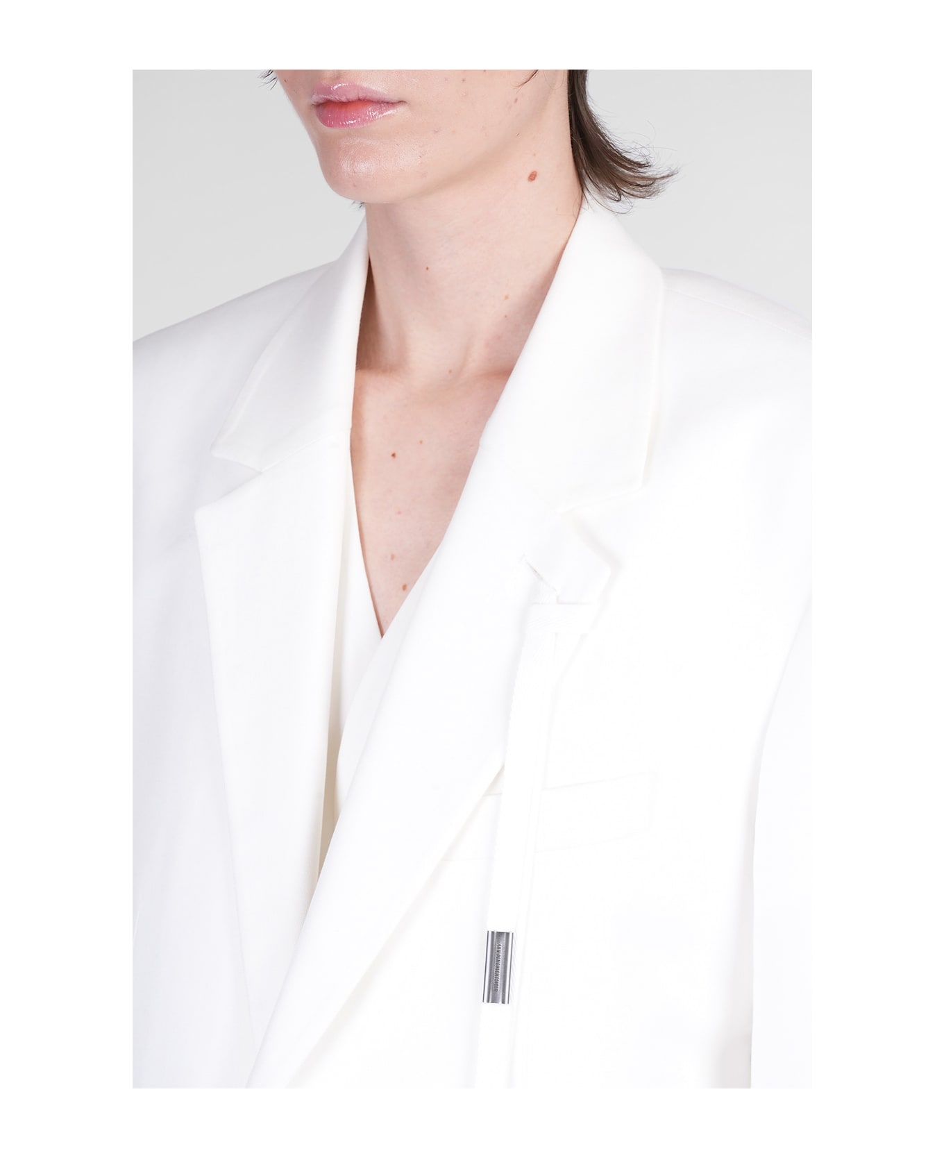 Ann Demeulemeester Susa Blazer In White Viscose - WHITE