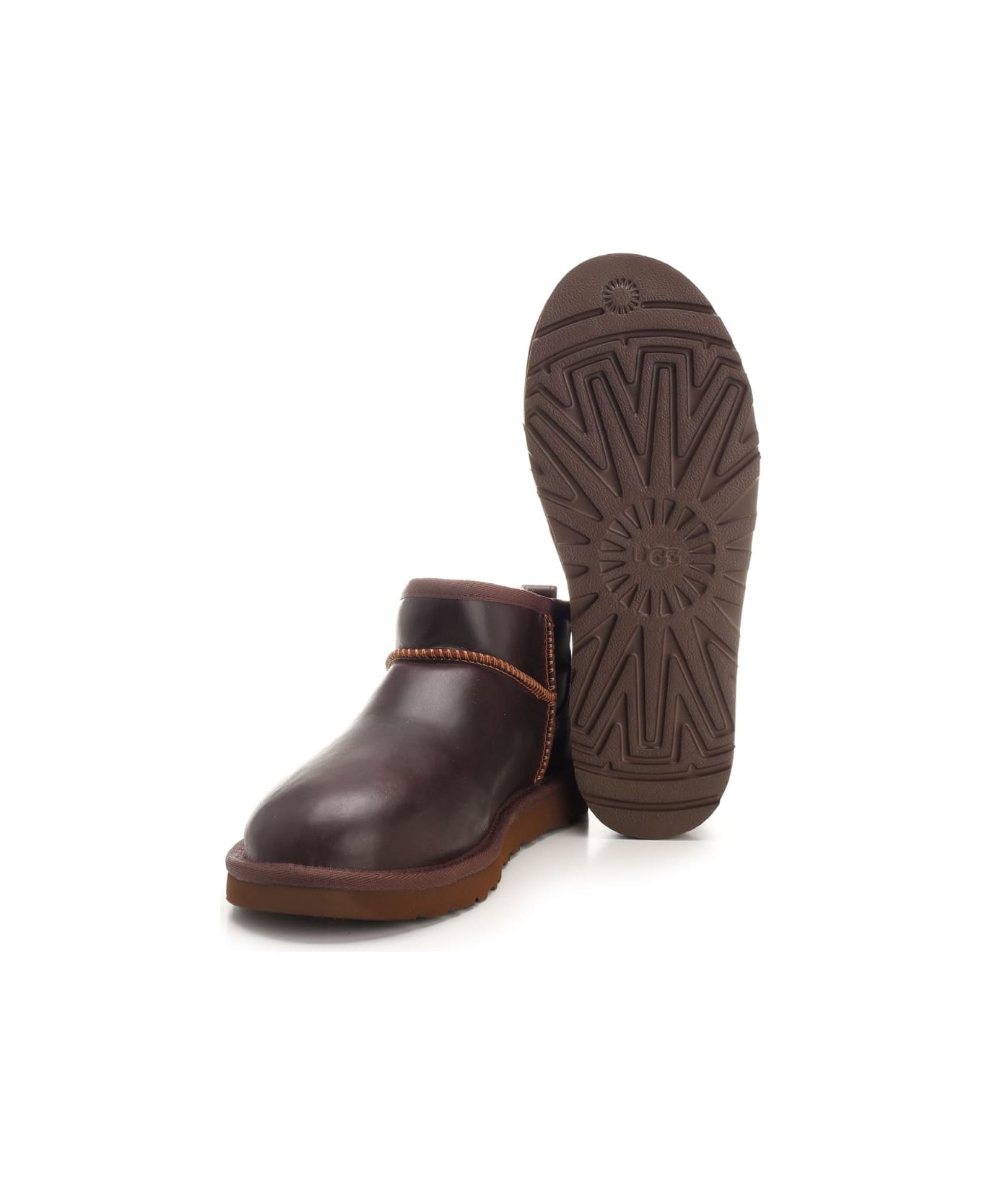 UGG Stivali Classic Ultra Mini Leather Regenerate - BROWN