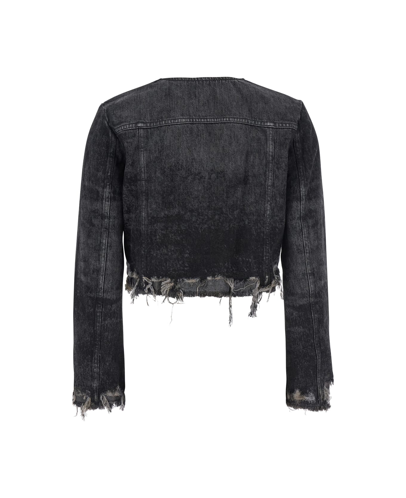Diesel De-graffy-fsh Denim Jacket - Grey