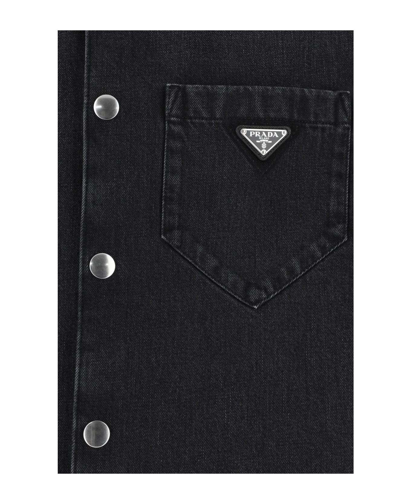 Prada Black Denim Shirt | italist