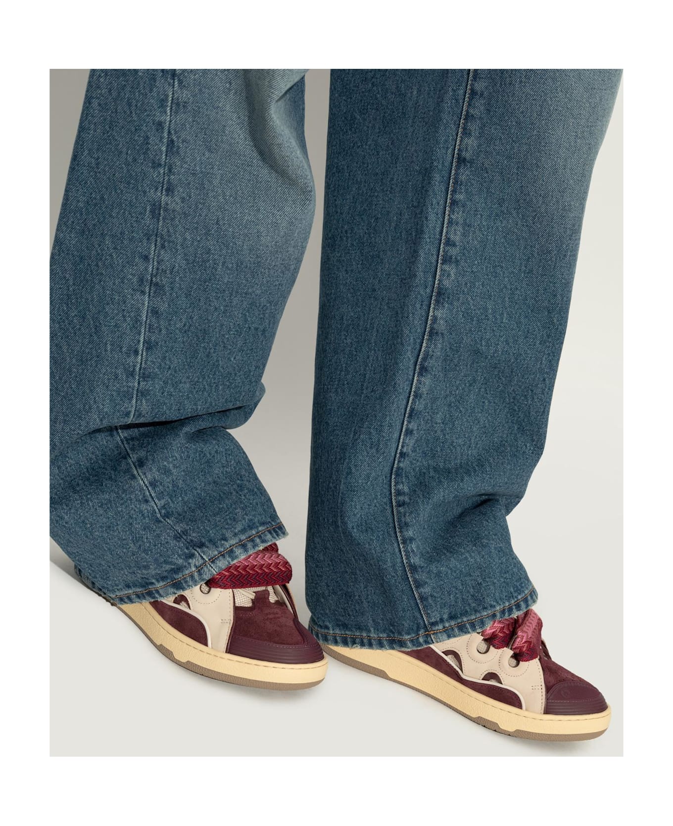 Lanvin 
curb
 Sports Shoes - BEIGE/BURGUNDY