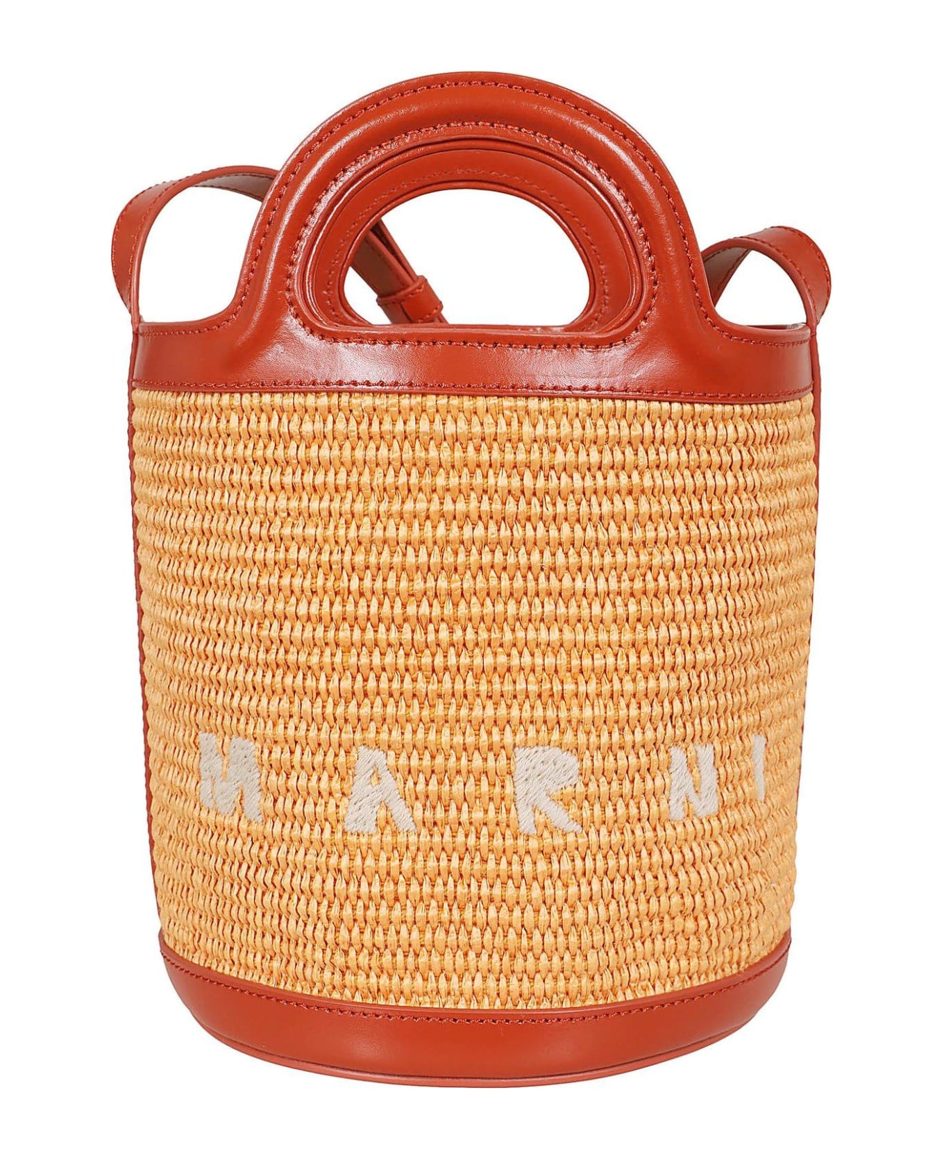 Marni Logo Embroidered Bucket Bag