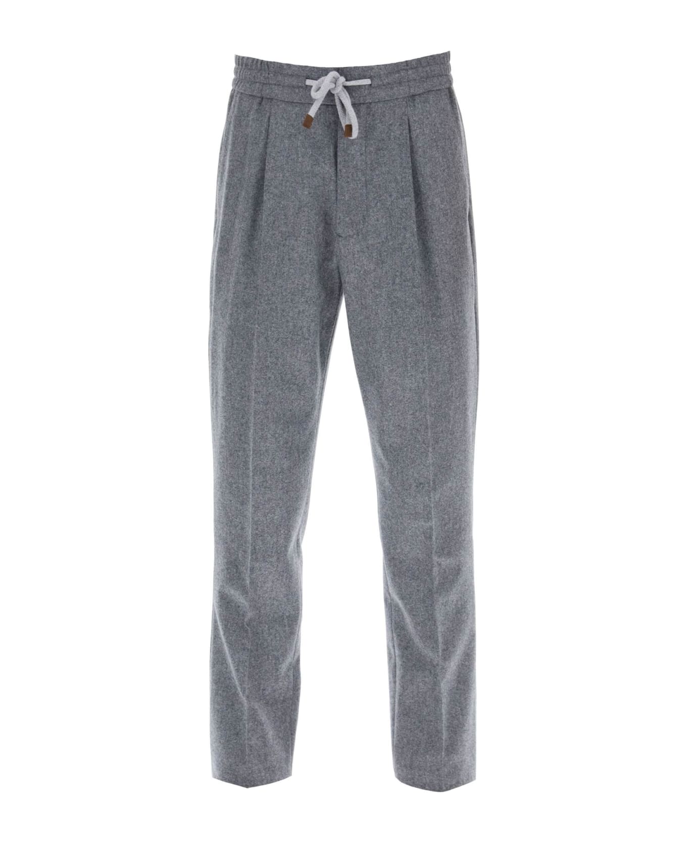 Brunello Cucinelli Trousers With Coulisse - Medium Grey ボトムス