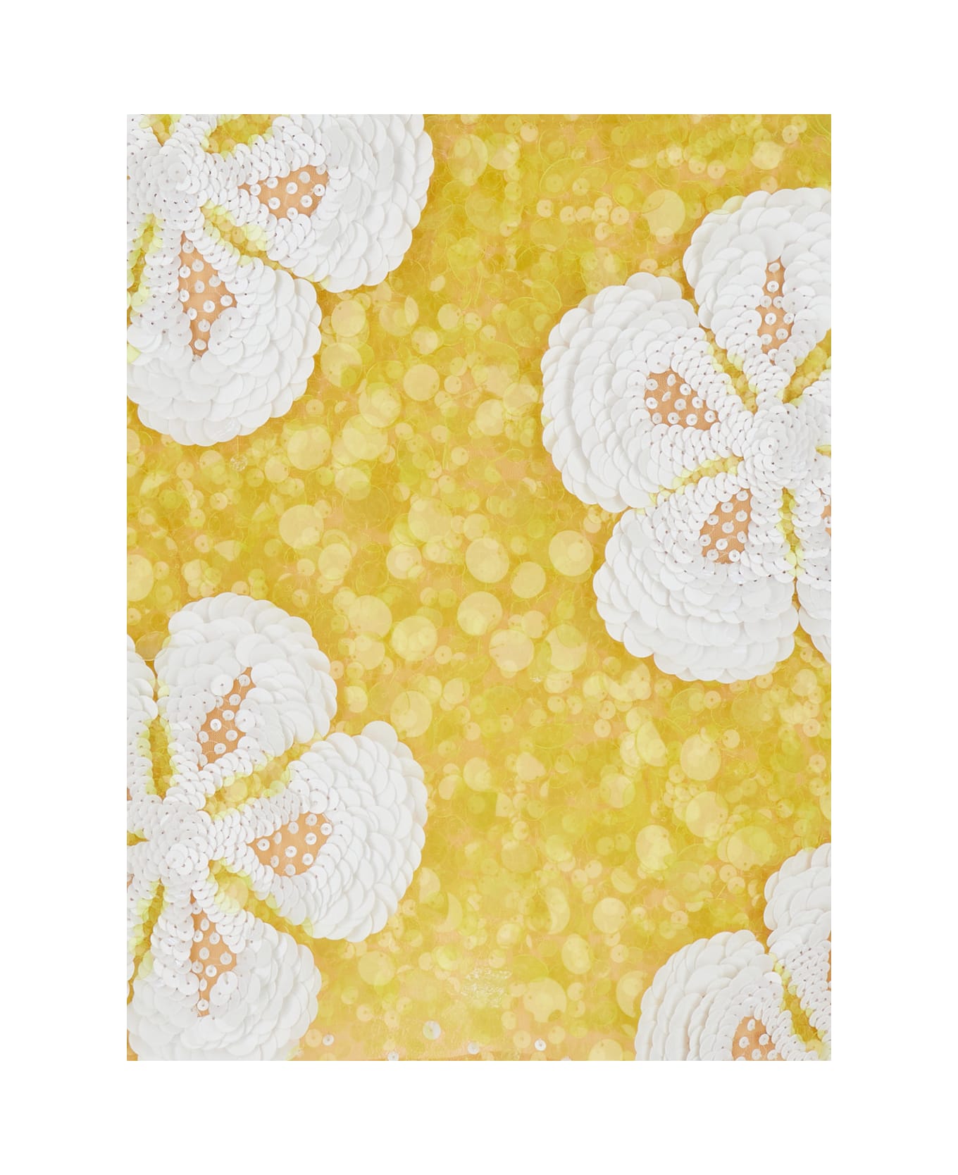 Des Phemmes Yellow And White Skirt Embroidered Wit Ibisco In Cotton Woman - Yellow