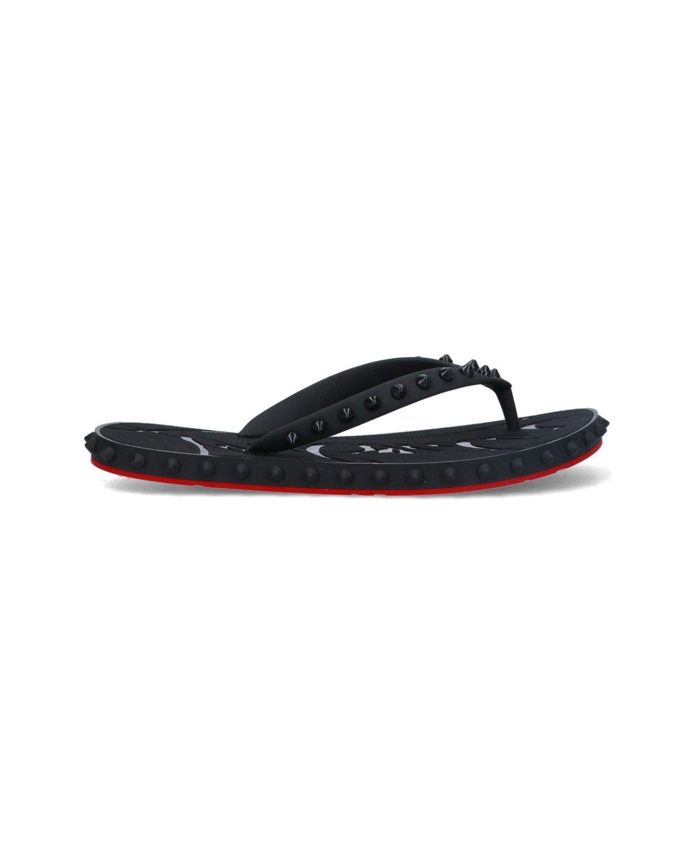 Christian Louboutin Super Loubi Flip Sandals - Black