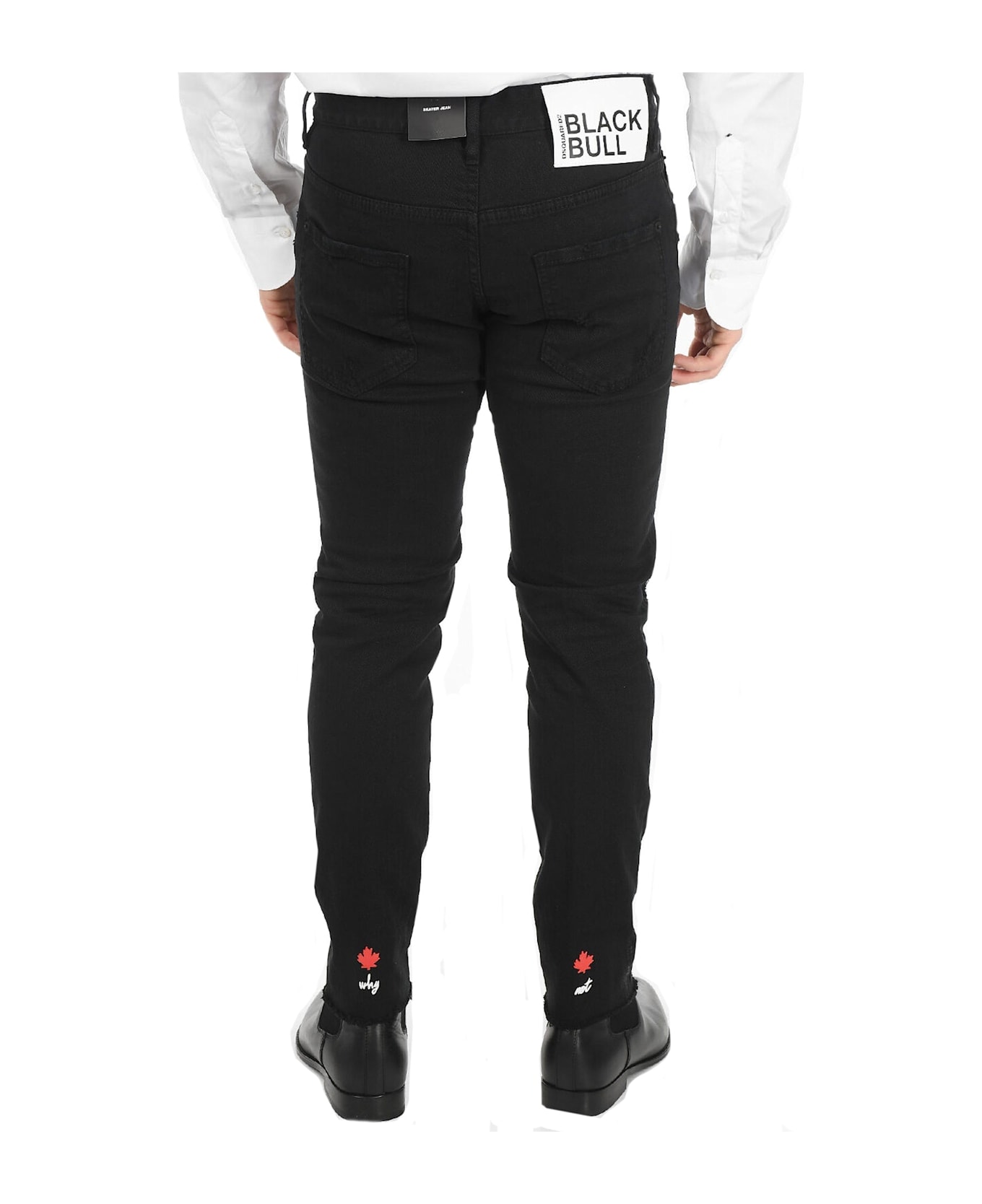 Dsquared2 Black Bull Skater Jeans - Black