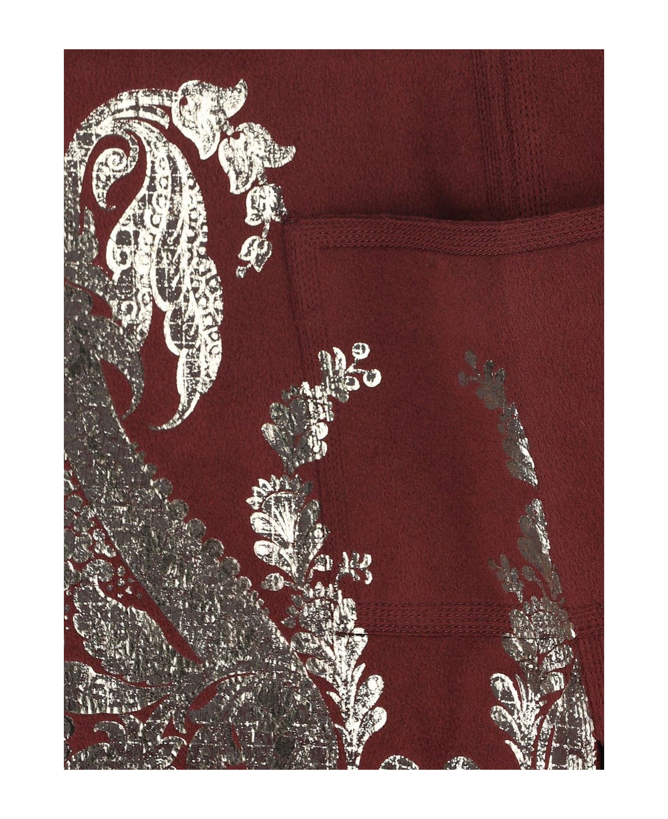 Etro Metallic Printed Mini Skirt - Burgendy