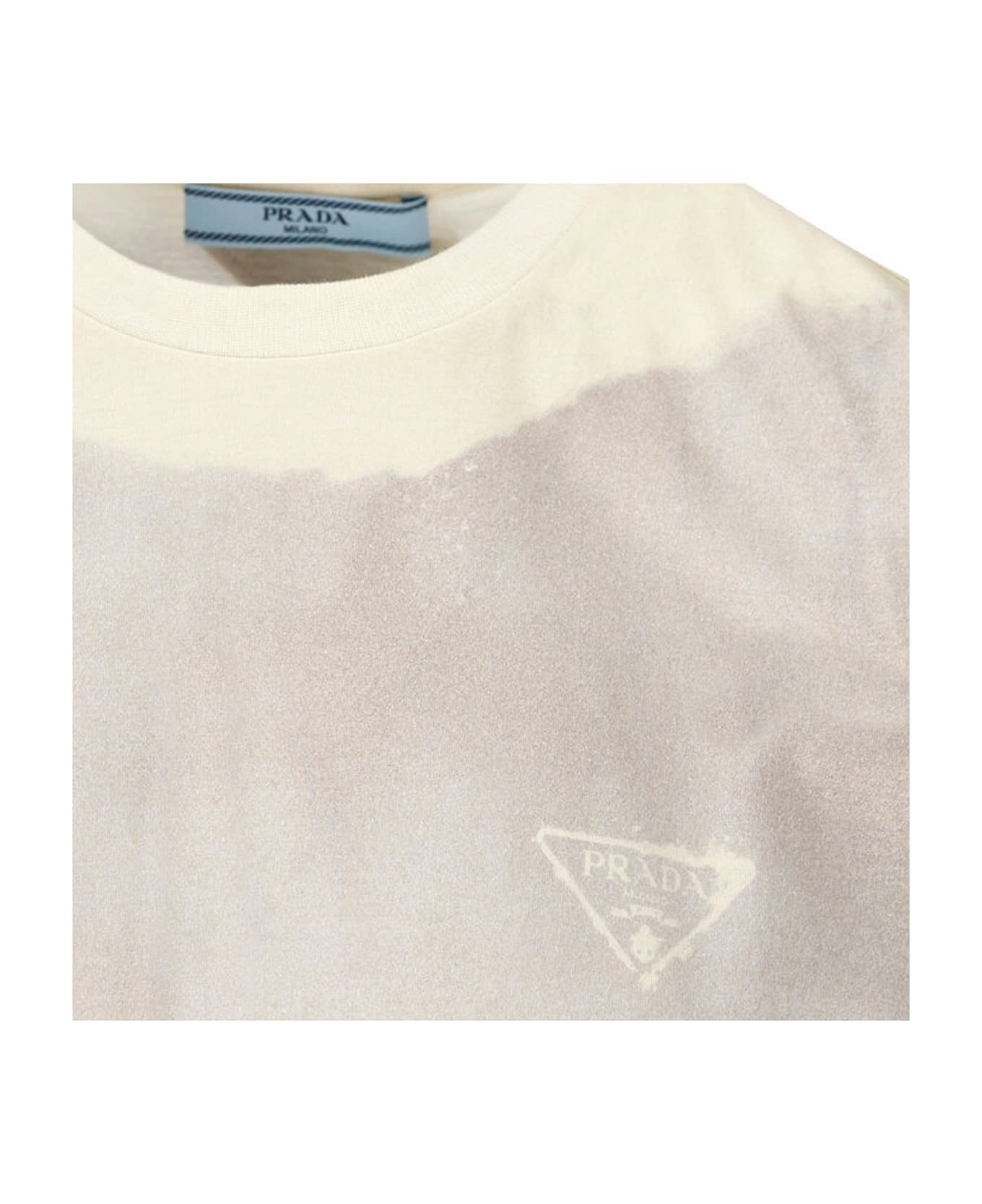 Prada Cotton Logo T-shirt - Gray Tシャツ