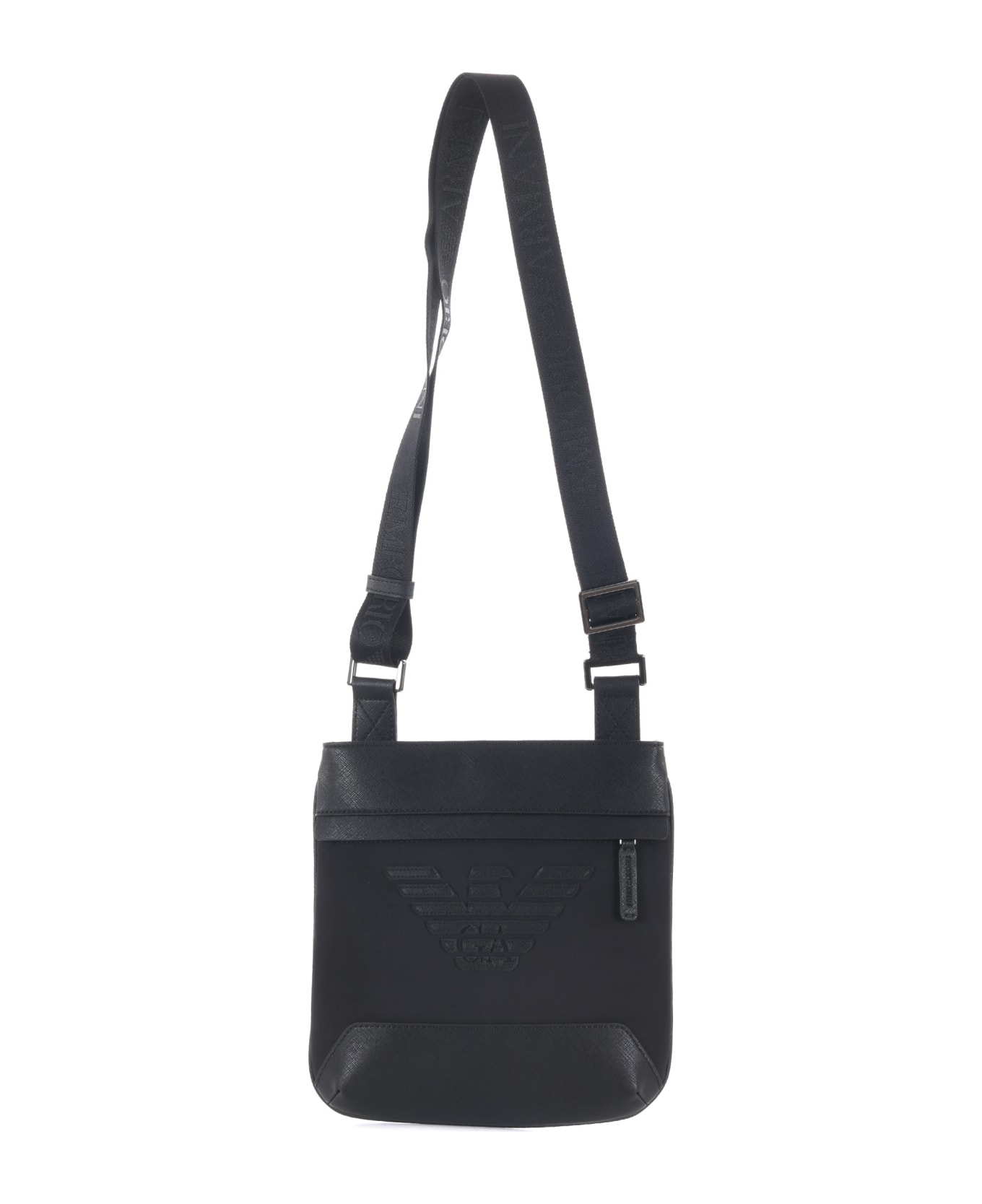 Emporio Armani Shoulder Bag From The 'sustainable' Collection - Black