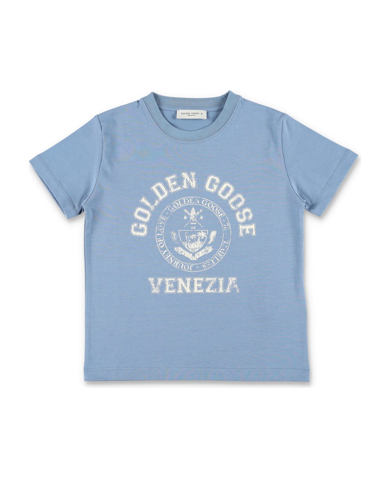 Golden Goose Logo T-shirt - WINDWARD BLUE