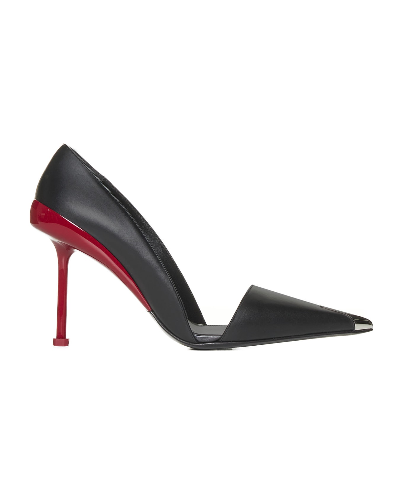 Alexander McQueen High-heeled Shoe - Black/Skool red/silv