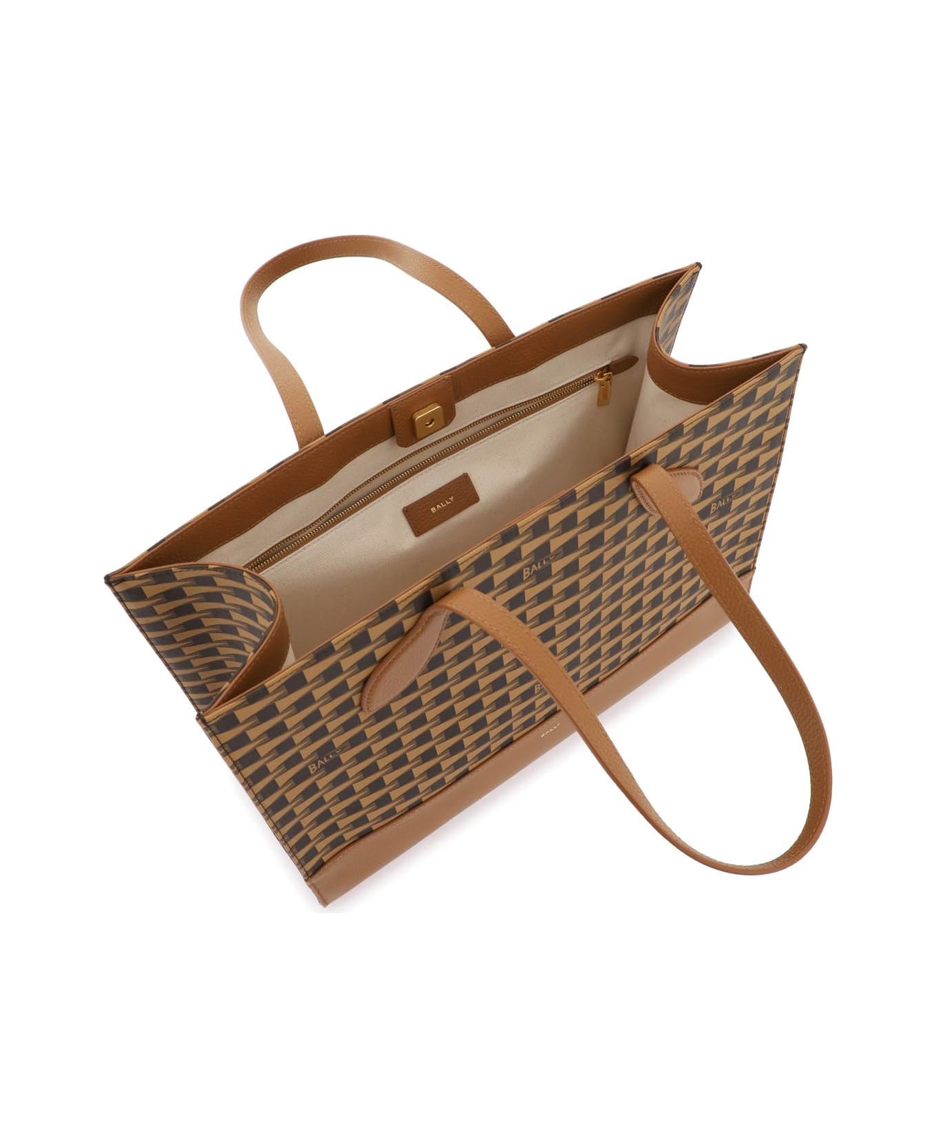 Bally 'pennant' Tote Bag - MULTIDESERTO ORO (Brown)