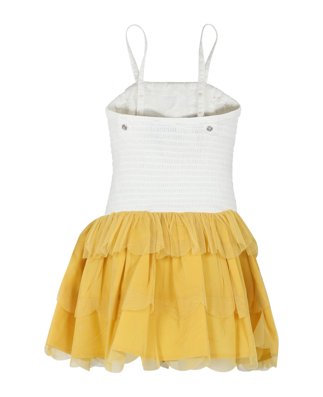 Stella McCartney Kids Yellow Dress For Girl With Bees - Yellow ワンピース＆ドレス