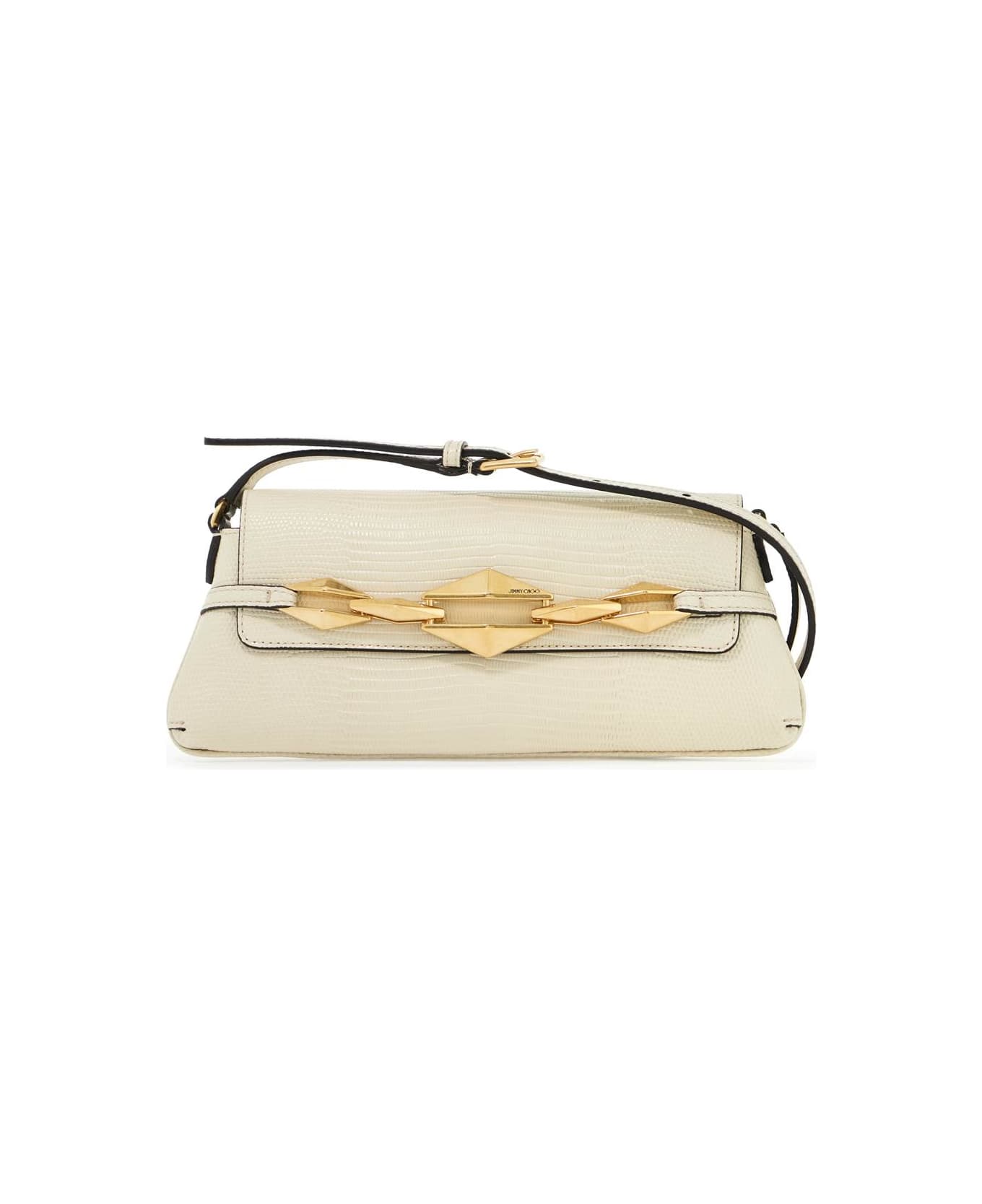 JIMMY CHOO Bamboo Lizard Print Top-Handle Bag