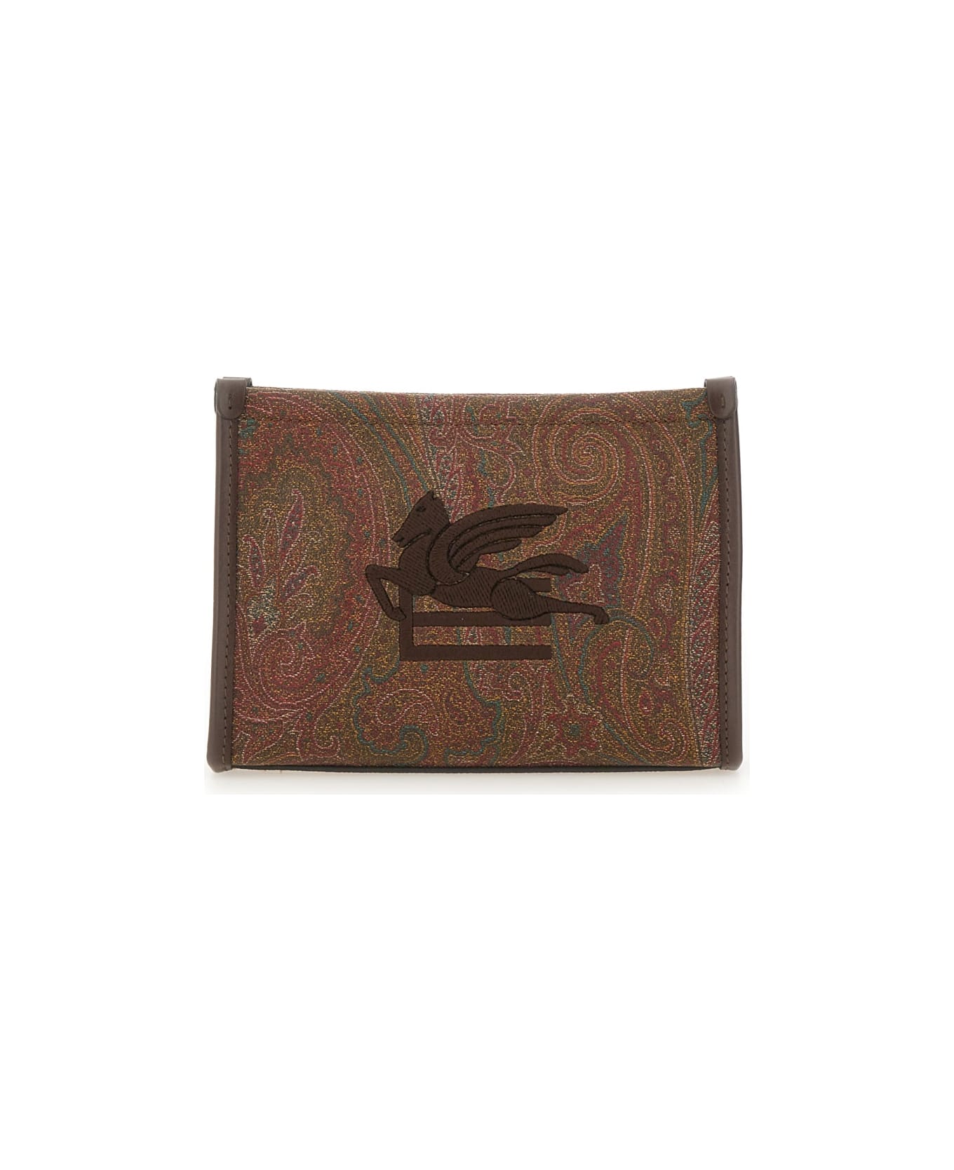 Etro Pouch "arnica" With Pegasus - BROWN