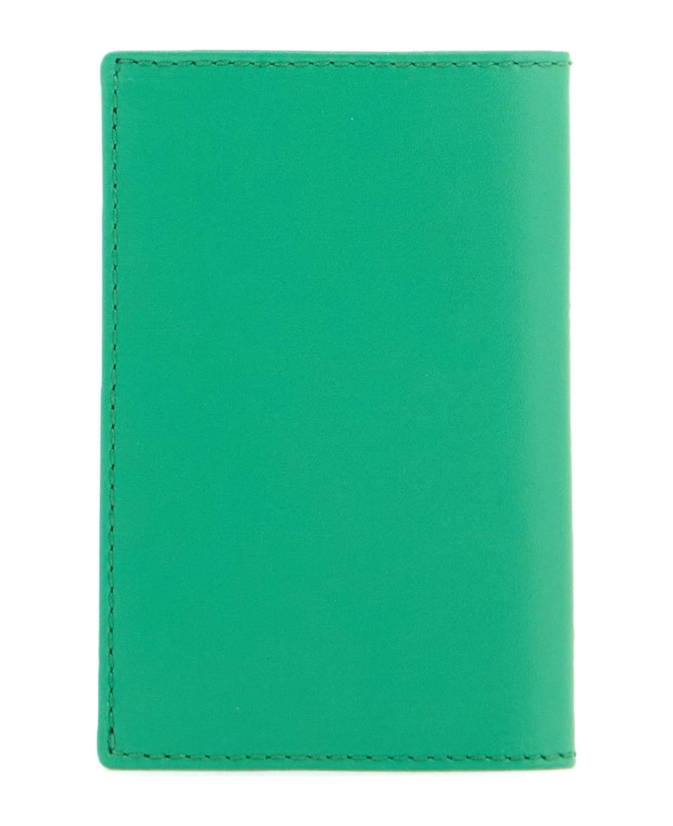 Comme des Garçons Wallet Leather Compact Wallet - GREEN (Green)