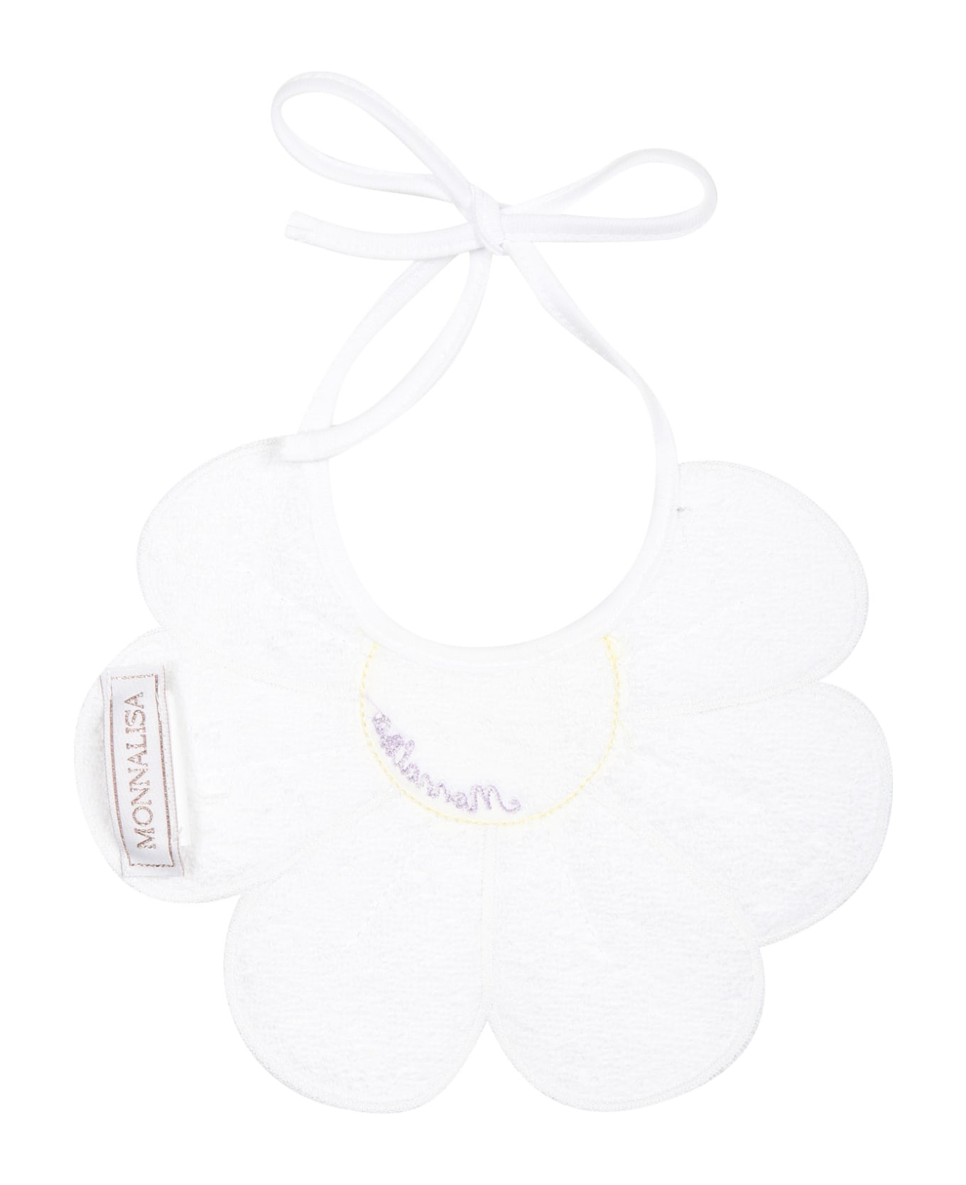 Monnalisa White Set For Baby Girl - White ボディスーツ＆セットアップ