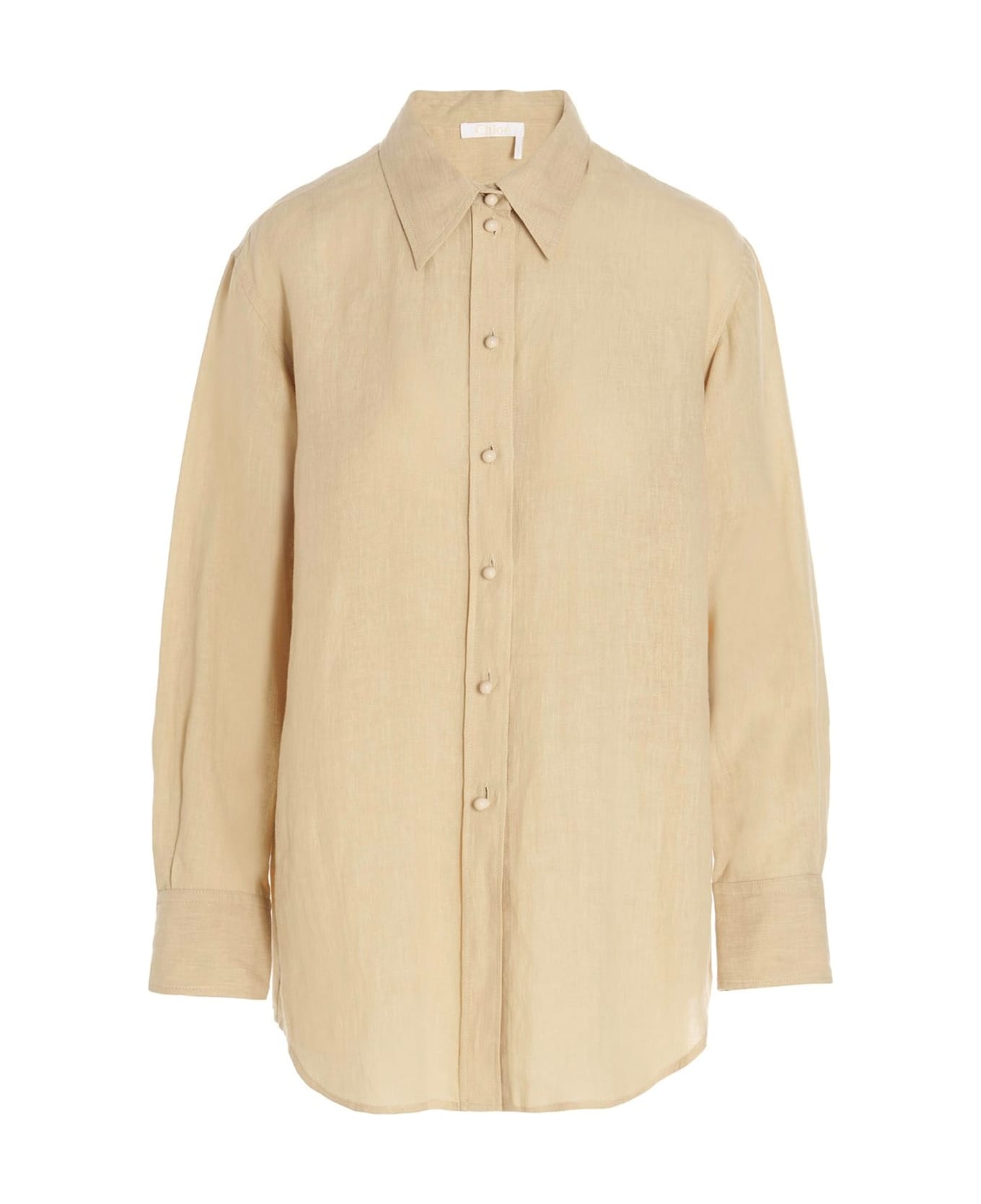 Chloé Linen Shirt - Brown シャツ
