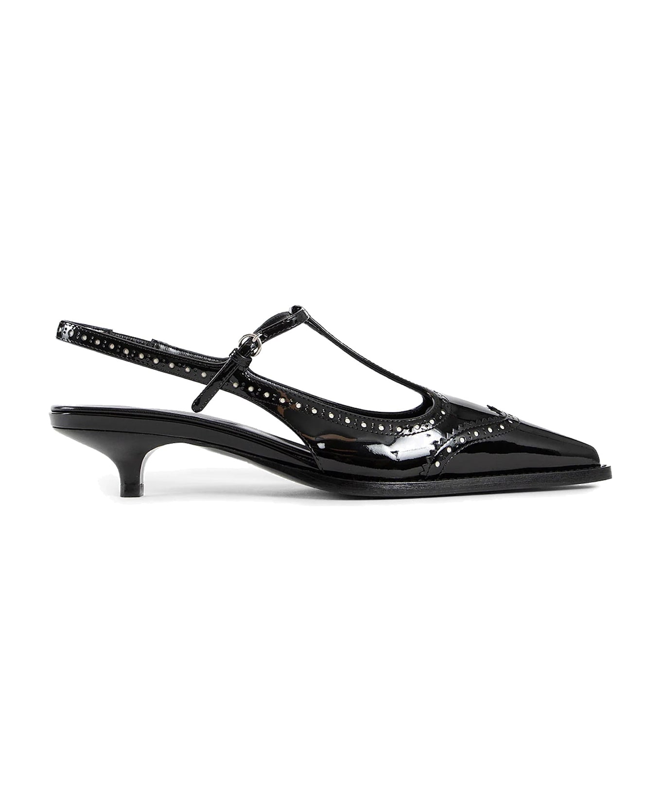 Miu Miu Leather Slingback Pumps - Black