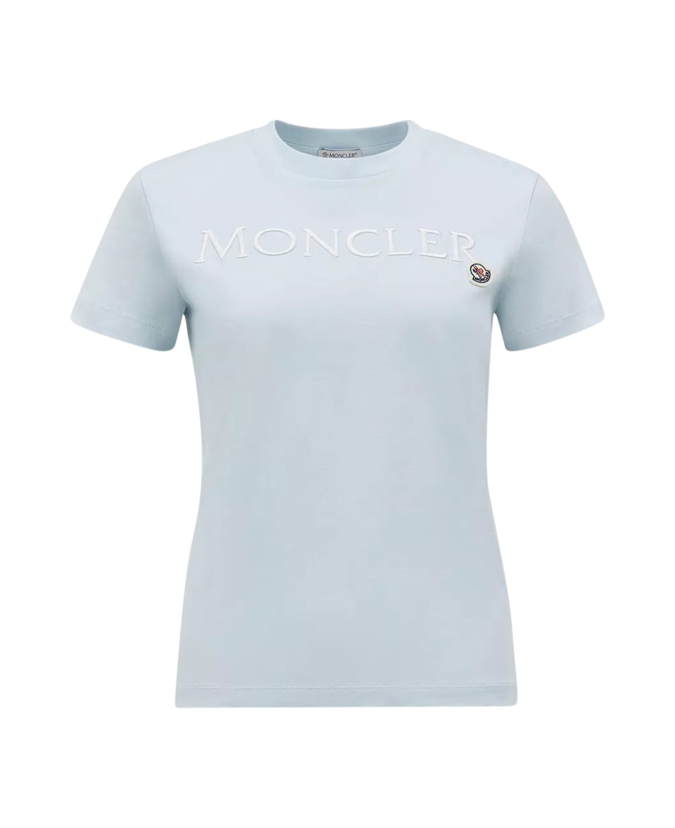Moncler Ss T-shirt - S Pastel Blue