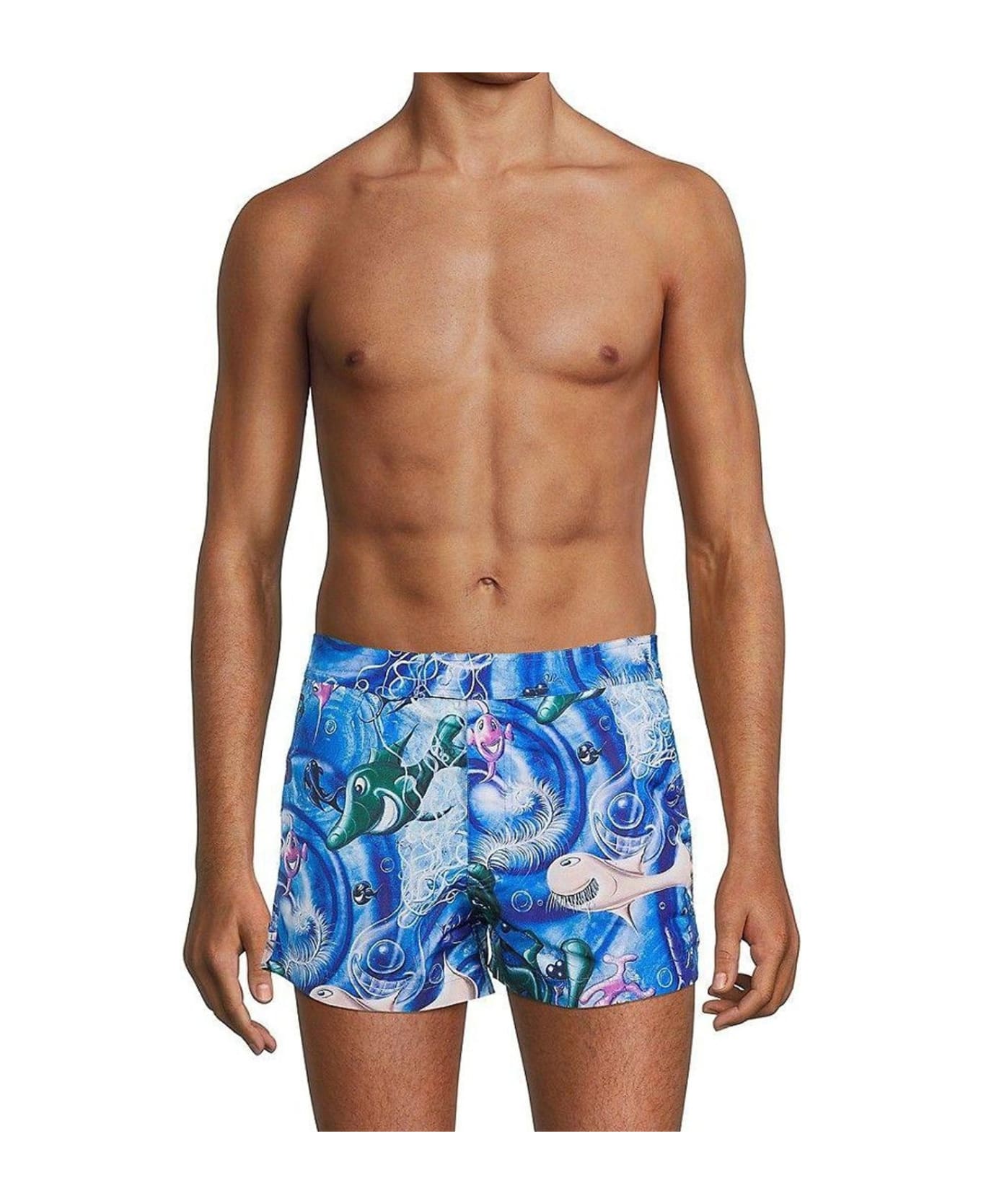 Dior Printed Swim Shorts - Blue