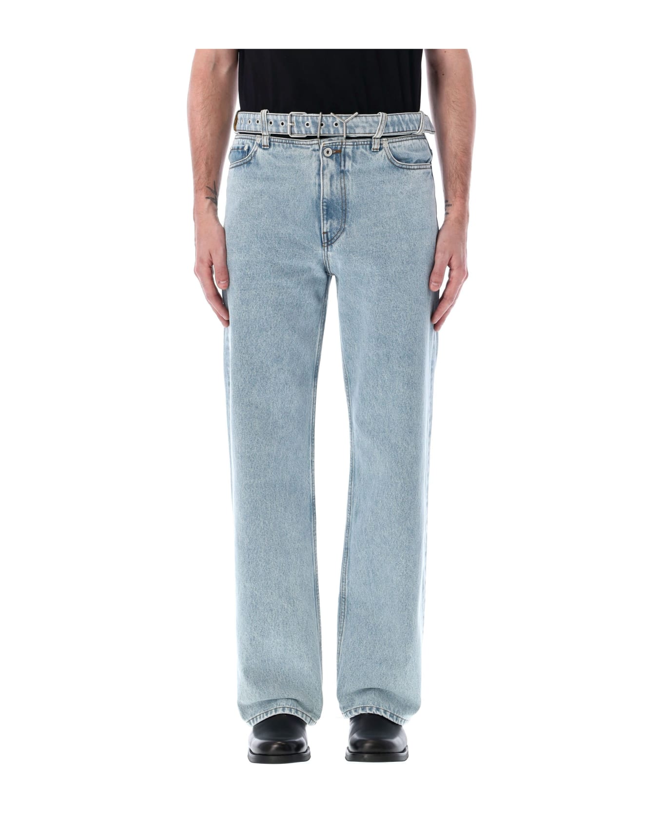 Y/Project Y Belt Jeans - EVERGREEN ICE BLUE name:463