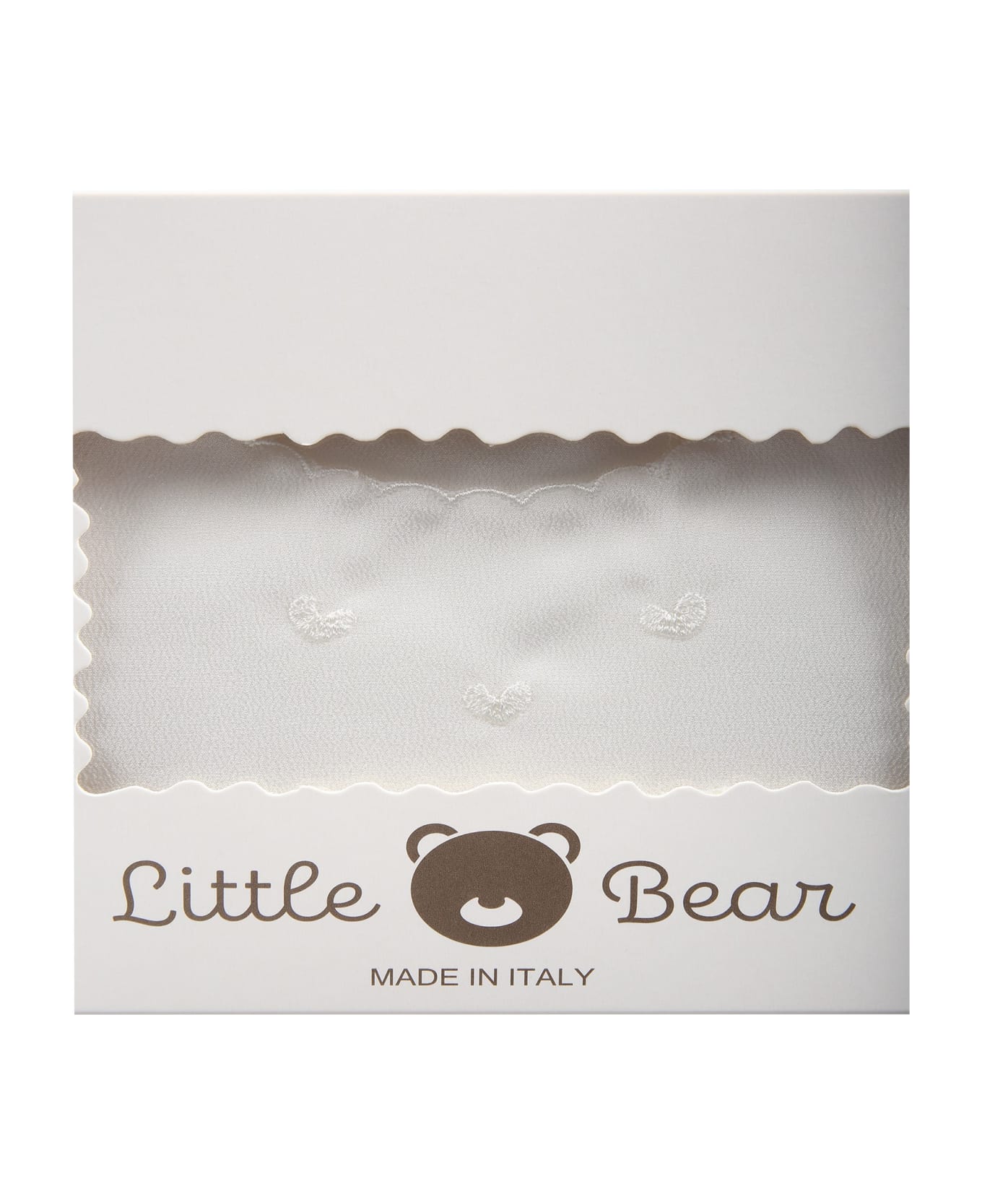 Little Bear Ivory Good-luck Newborn Shirt With Hearts For Babykids - White