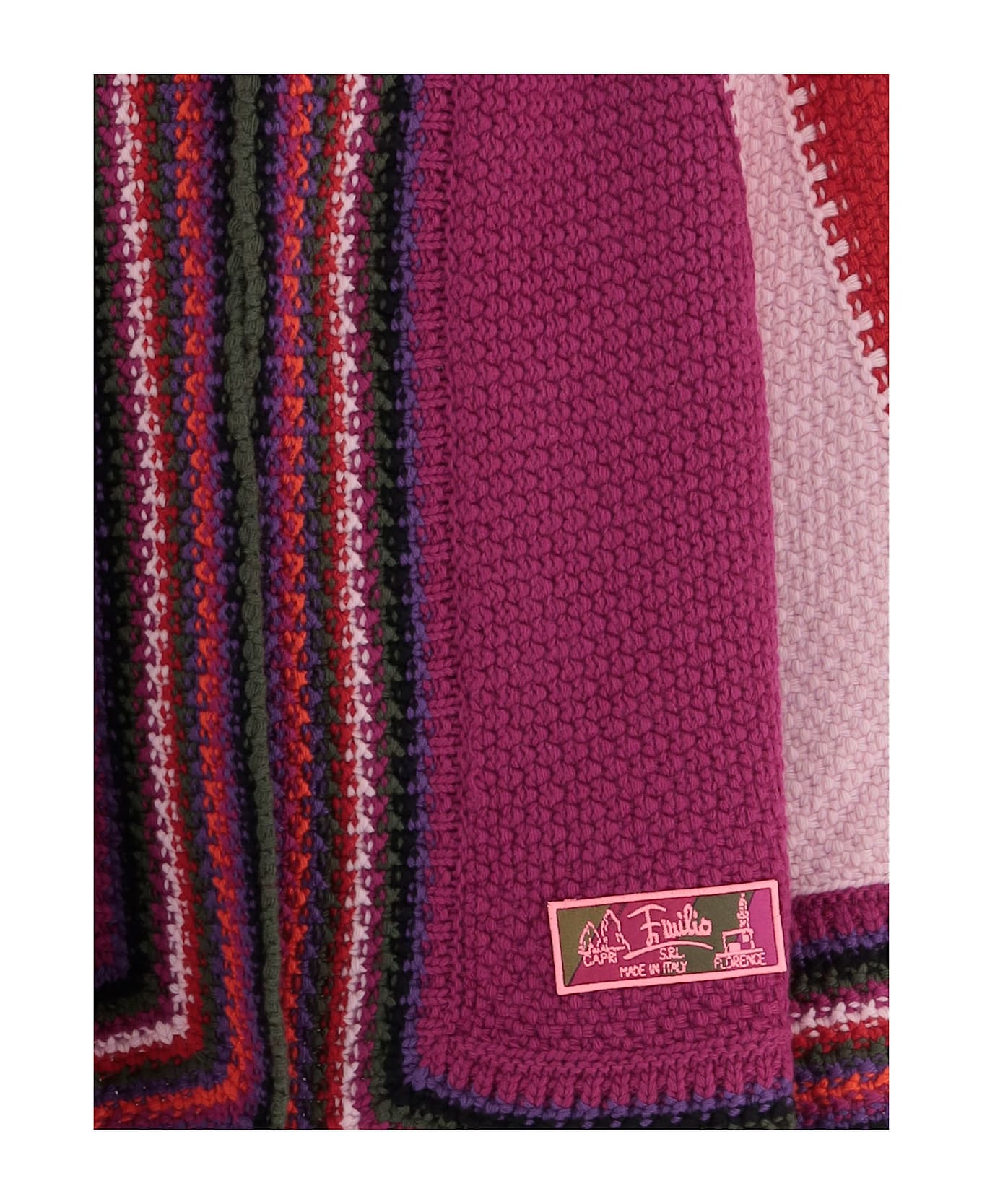 Pucci Color-block Wool Cape - Red