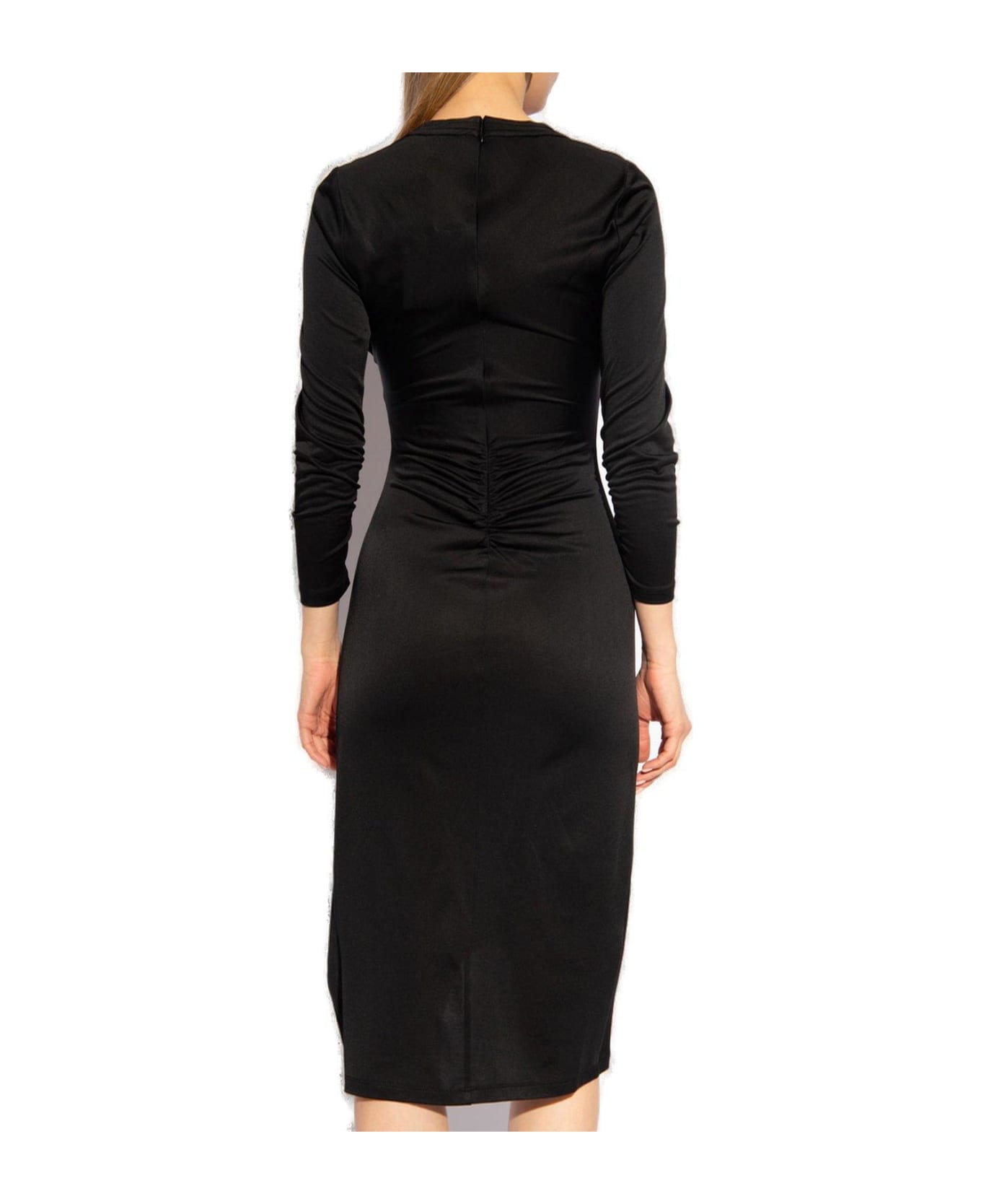 Diane Von Furstenberg Aurelie Ruched Midi Dress - BLACK