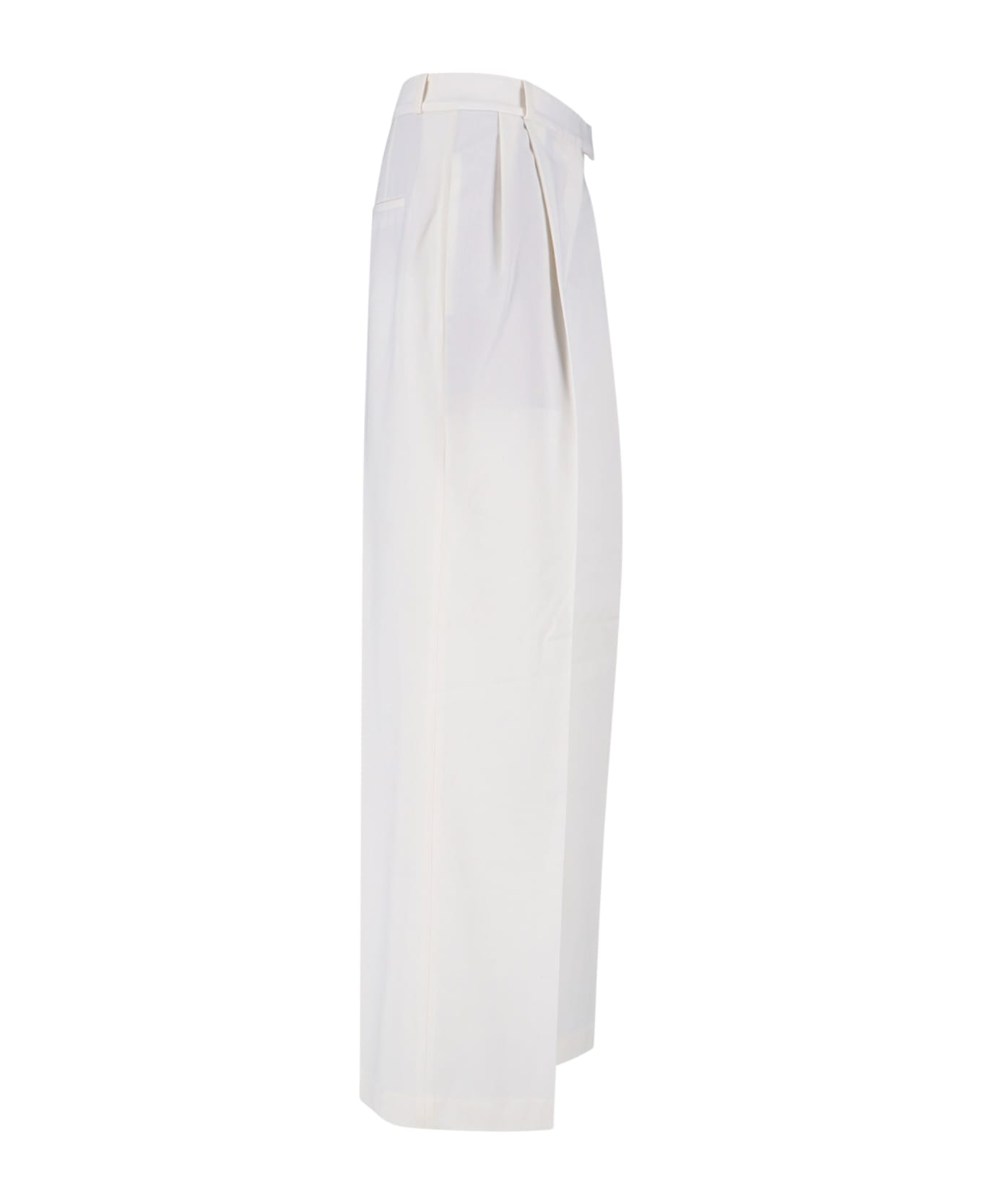 Róhe Wool Blend Straight Pants - White