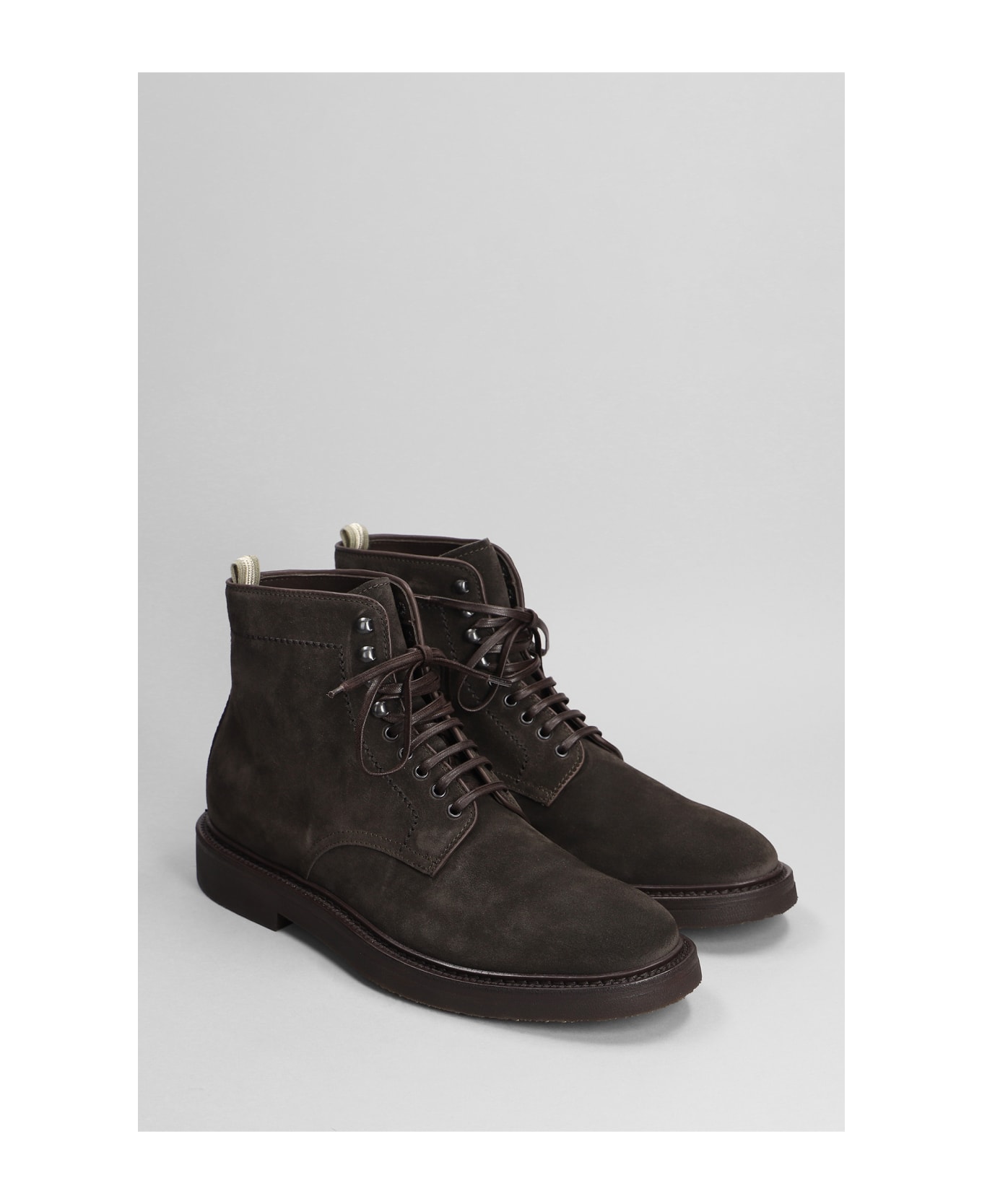 Officine Creative Hopkins Flexi Ankle Boots In Brown Suede - brown