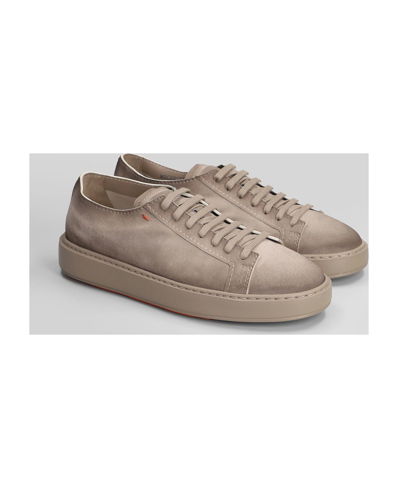 Santoni Godfrey Sneakers In Grey Suede - grey