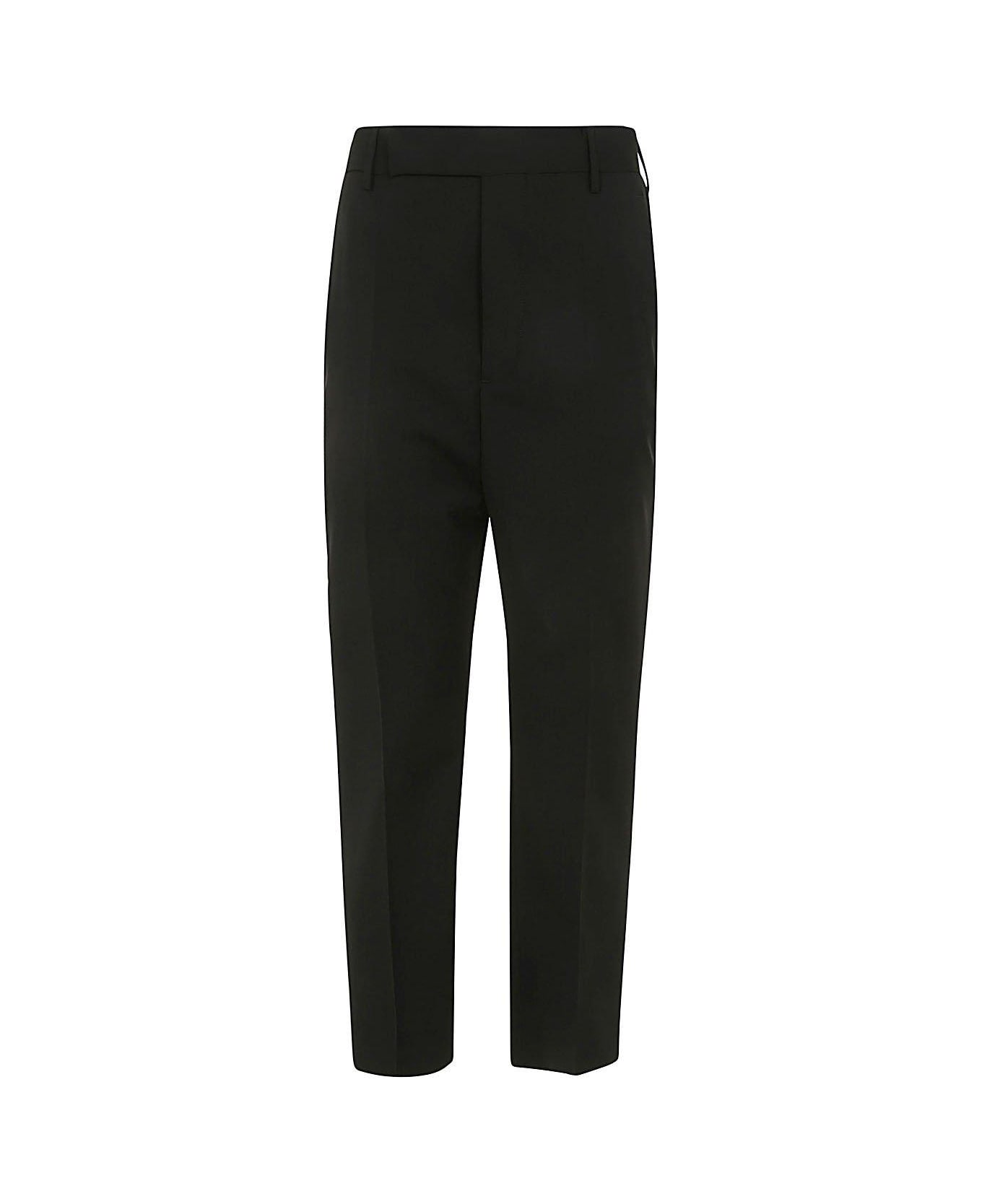 Rick Owens Straight-leg Cropped Tailored Pants - BLACK ボトムス