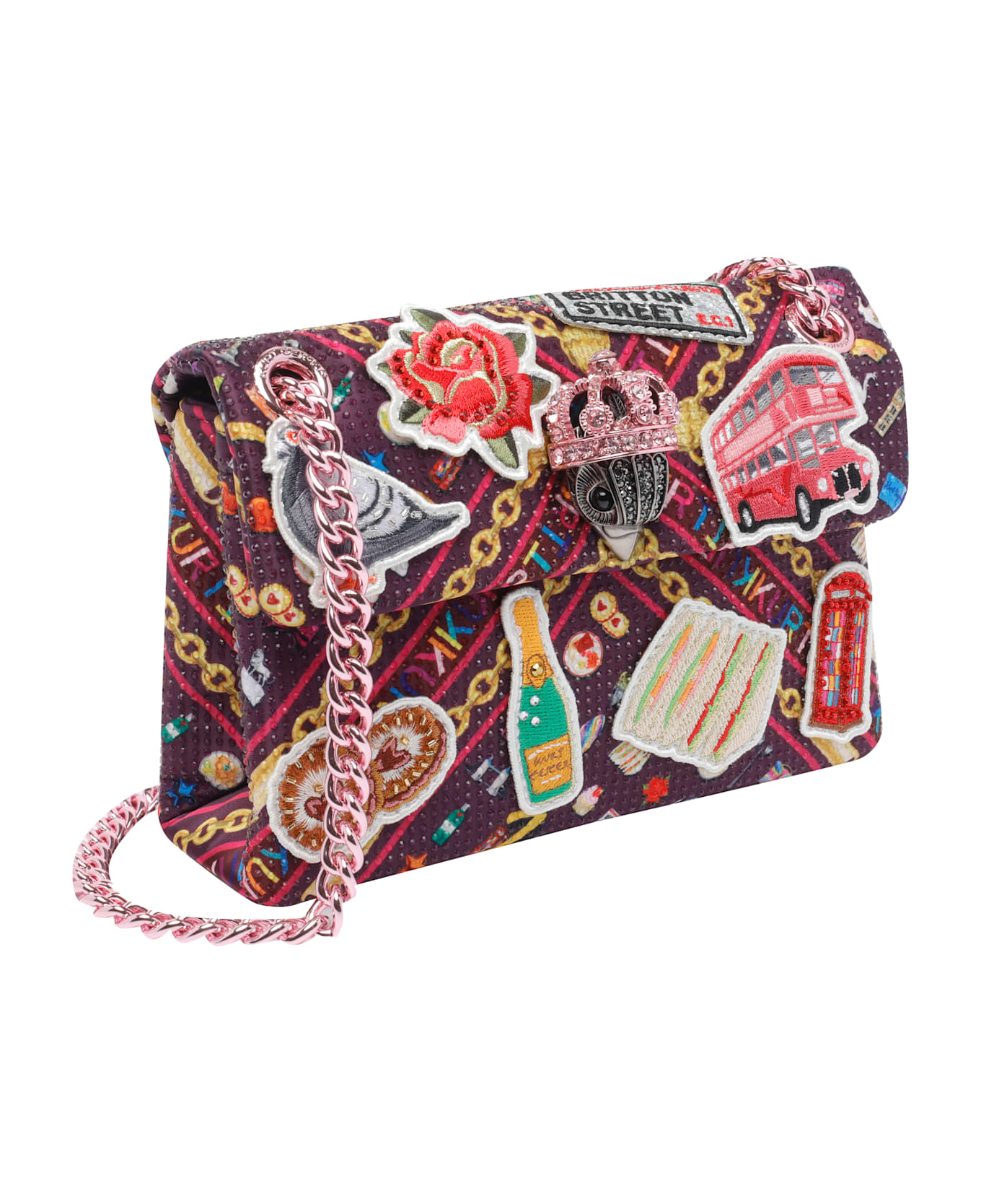 Kurt Geiger Mini Leather Kensington Crossbody Bag - Fuchsia