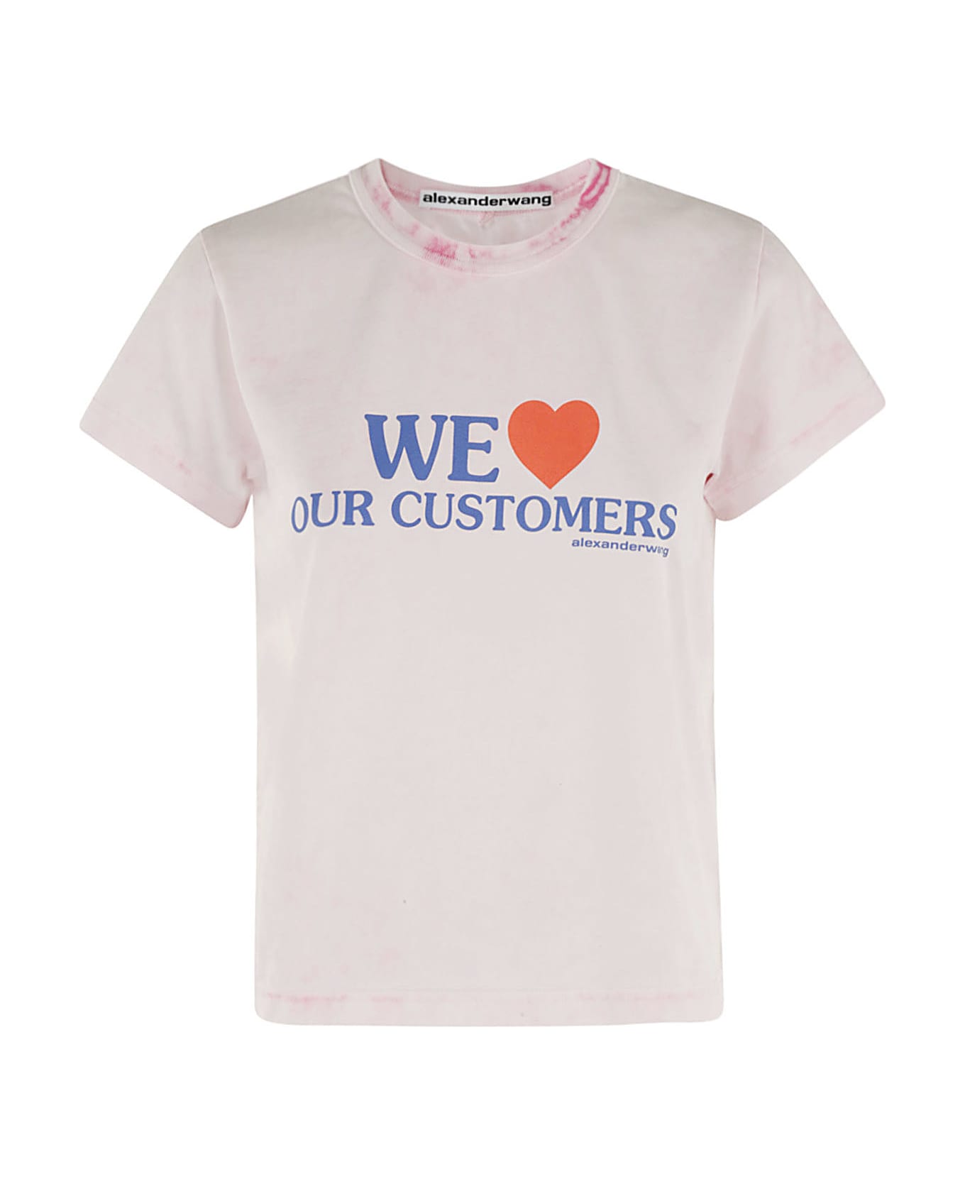 Alexander Wang We Love Our Customers Shrunken Tee W Bleach Wash - A Tシャツ