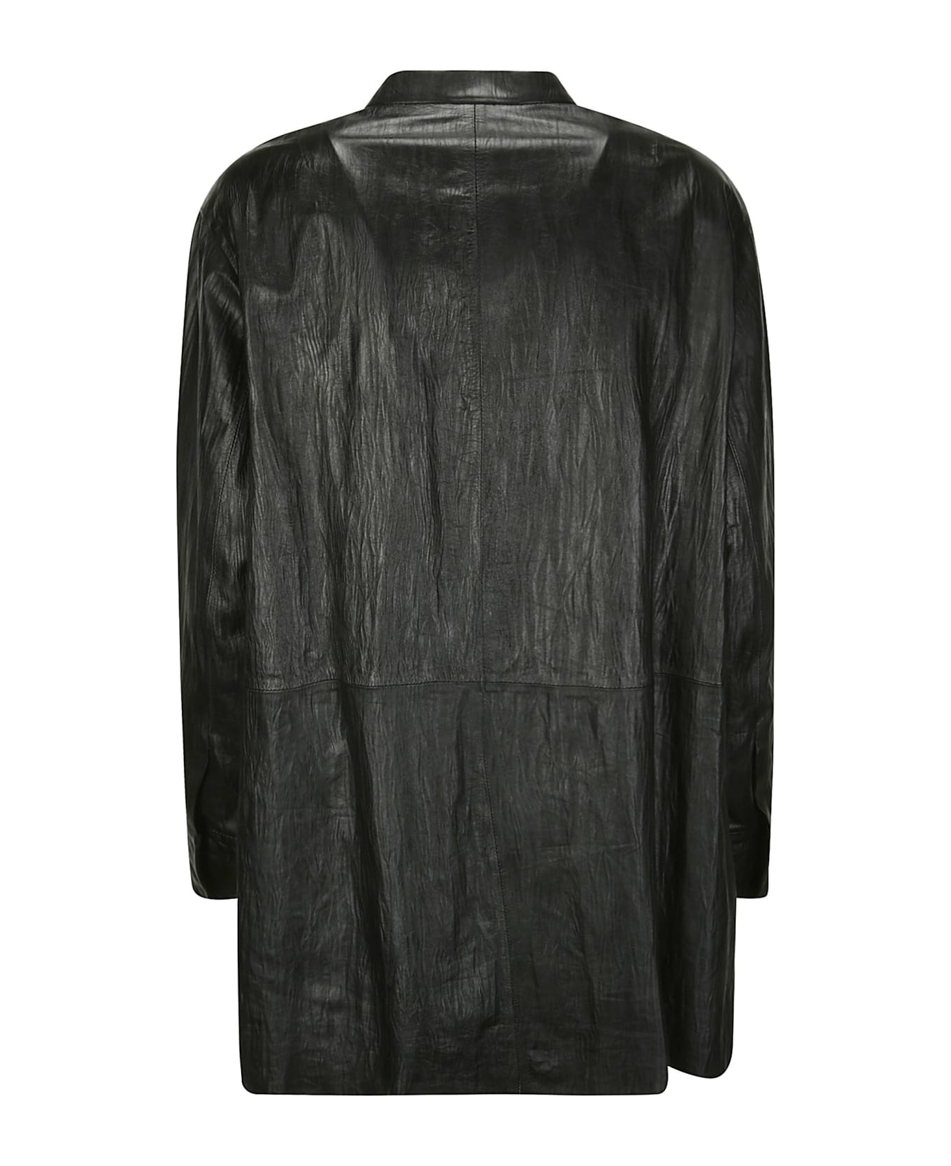 Desa 1972 Leather Shirt - BLACK