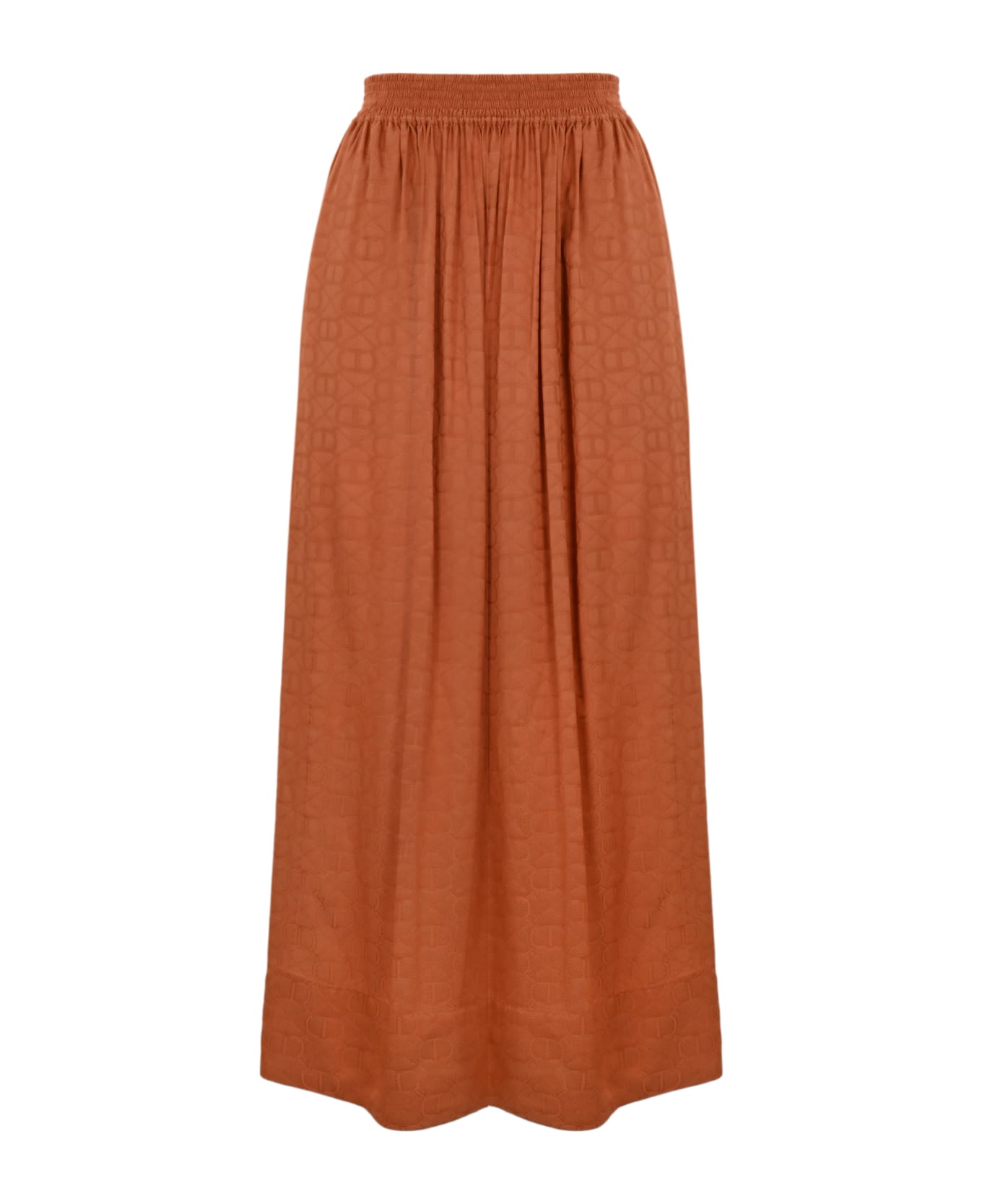 TwinSet Skirt With Oval-t Logo - Sunset