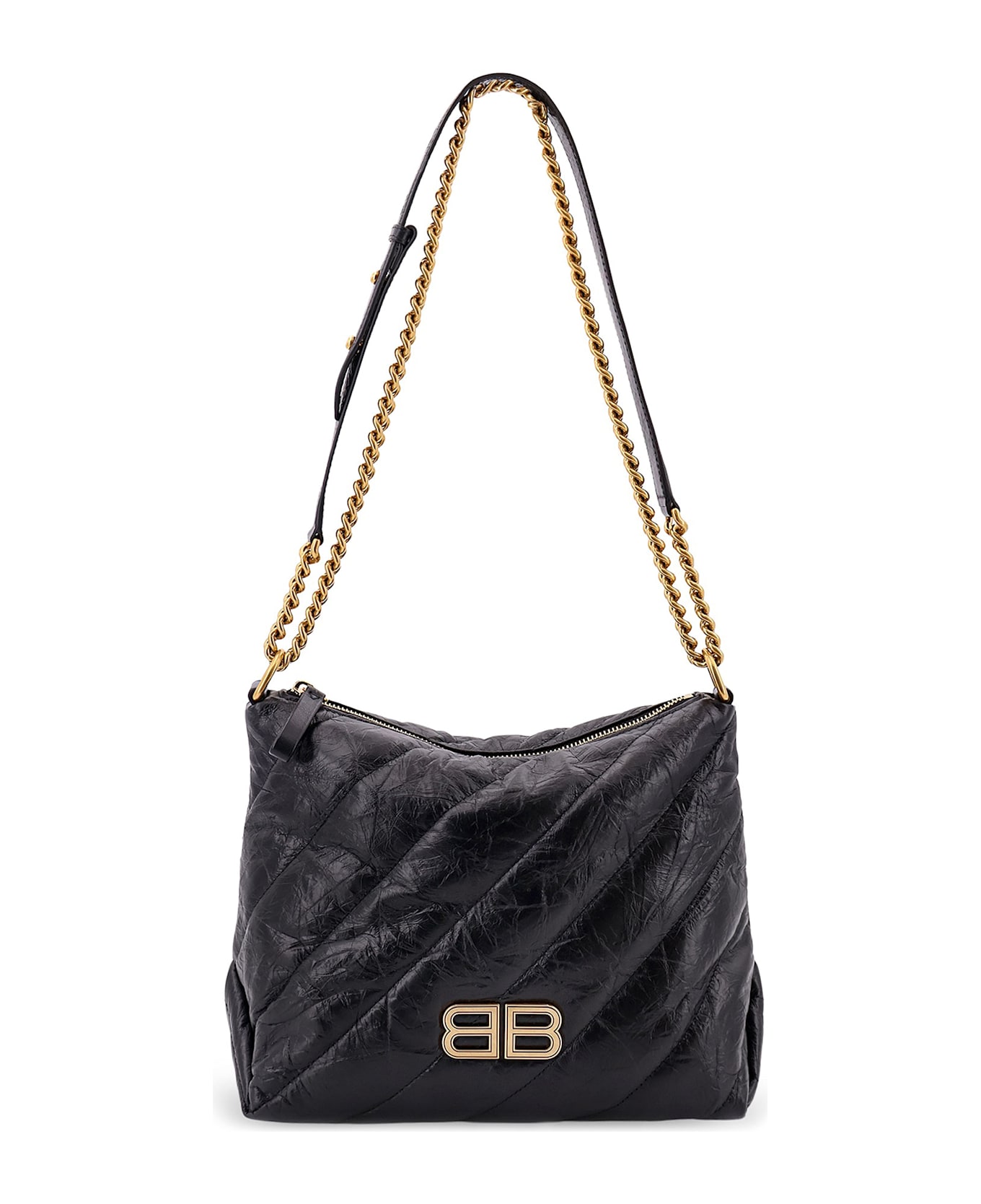 Balenciaga Crush Shoulder Bag - Black