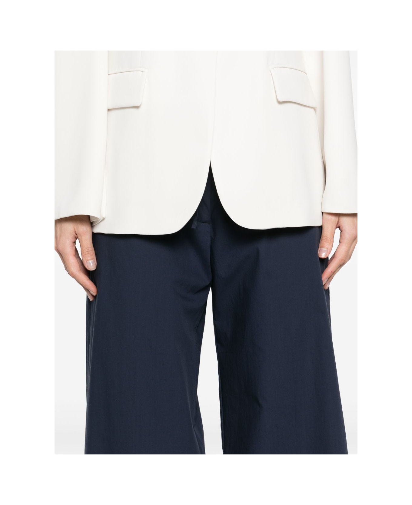 Parosh Cotton Wide-leg Trousers - Blue