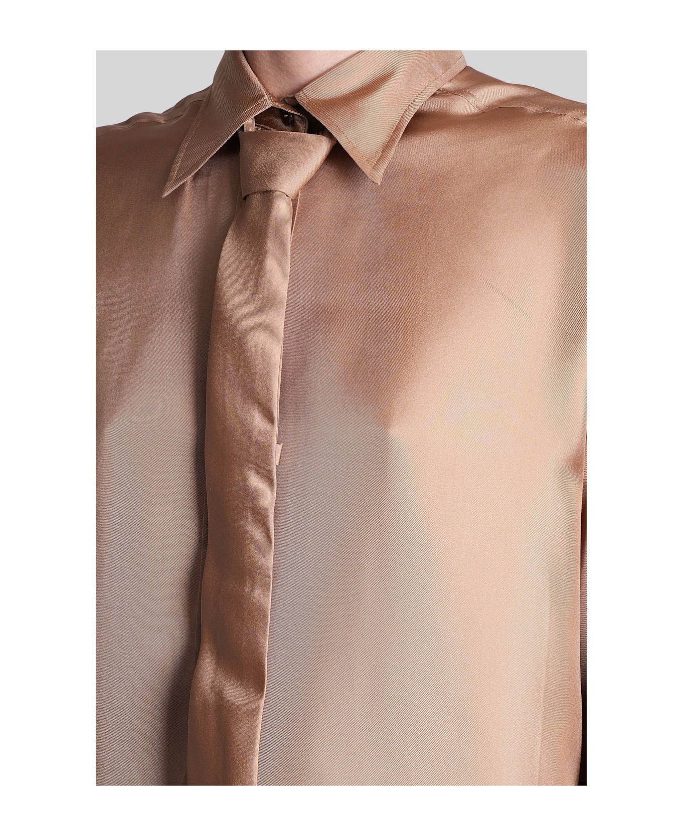 Zimmermann Shirt In Camel Silk - Camel