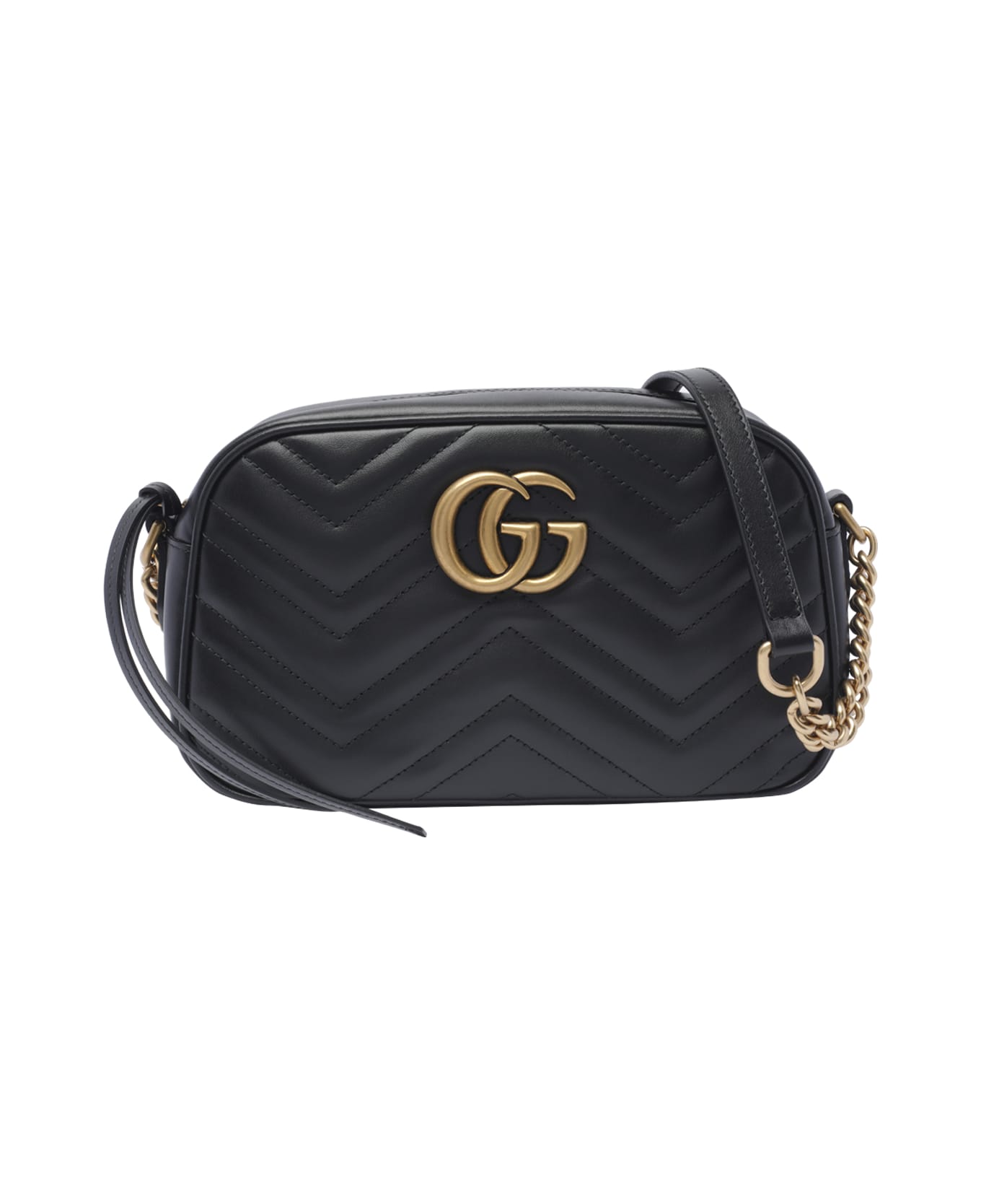 Gucci Small Gg Marmont Shoulder Bag - Black